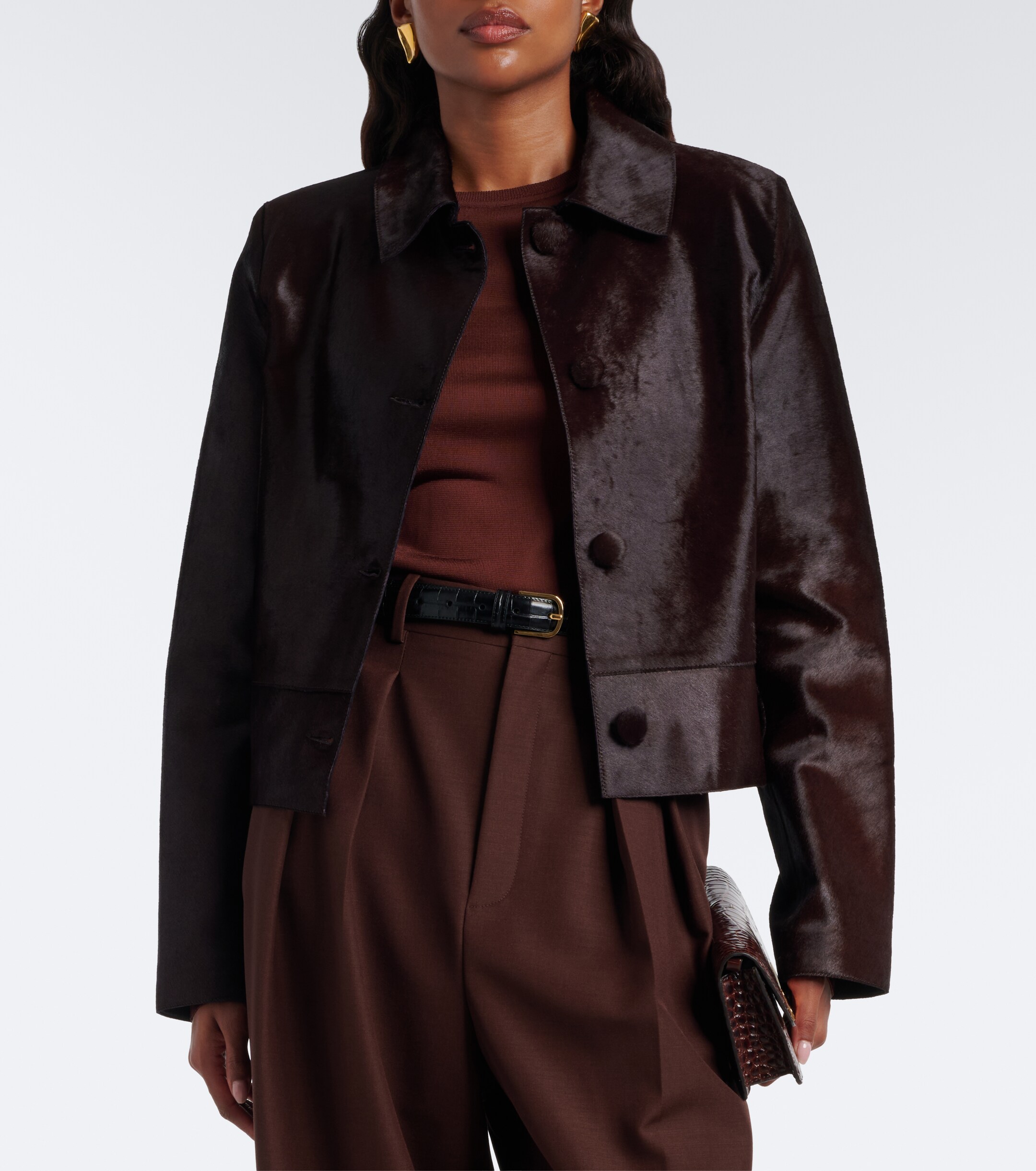 NOUR HAMMOUR Nour Hammour Hadley calf hair jacket