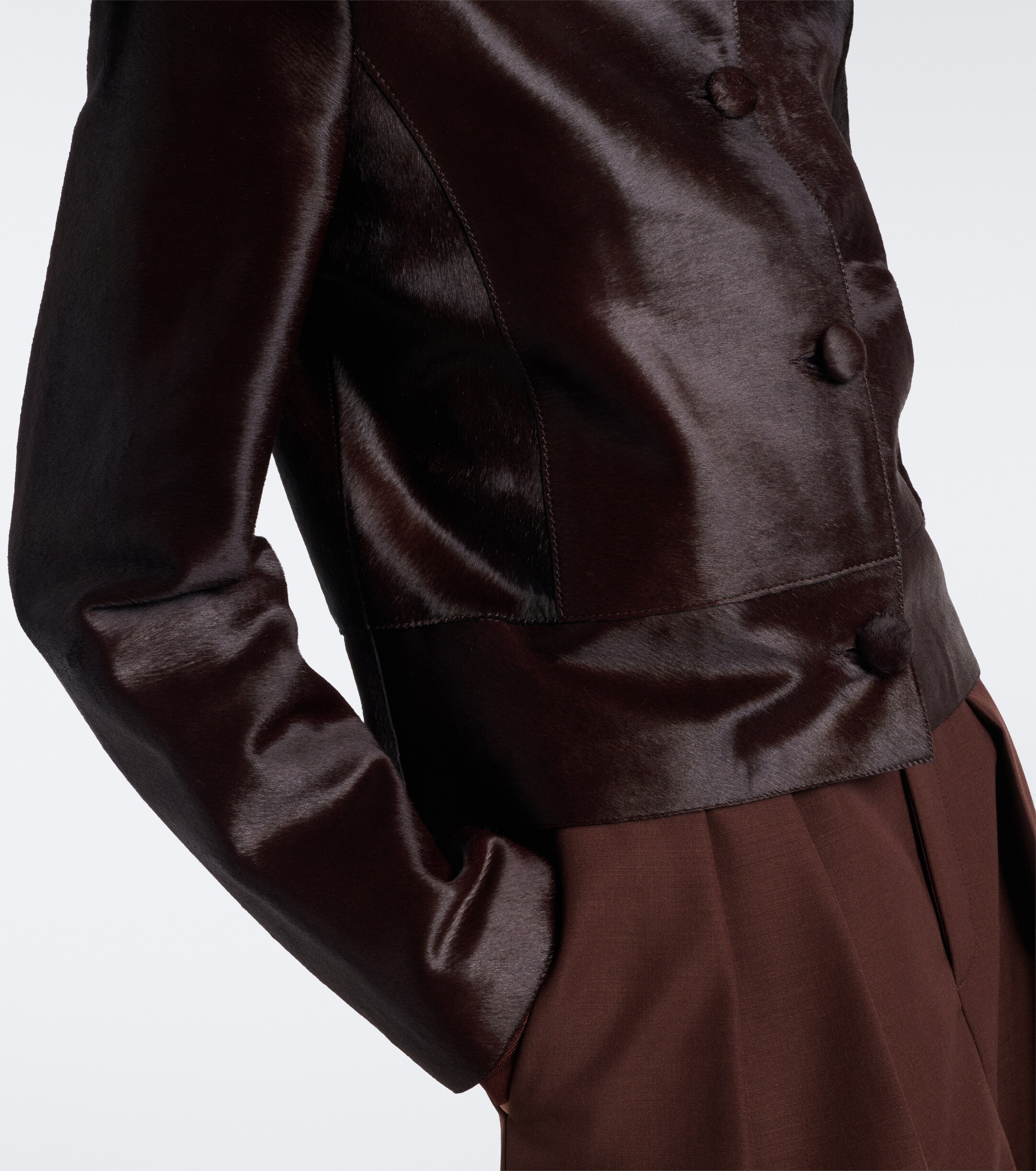 NOUR HAMMOUR Nour Hammour Hadley calf hair jacket