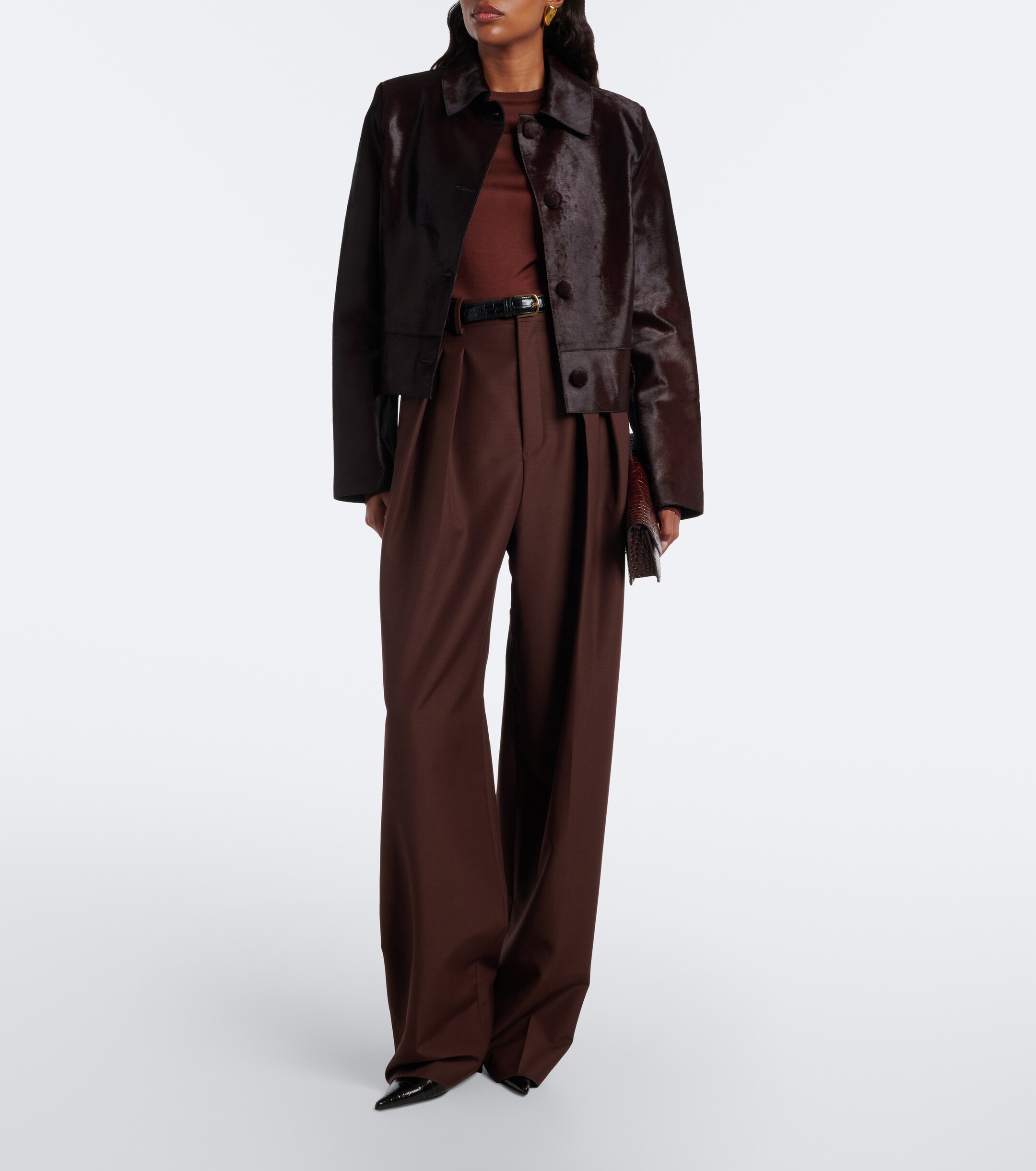 NOUR HAMMOUR Nour Hammour Hadley calf hair jacket