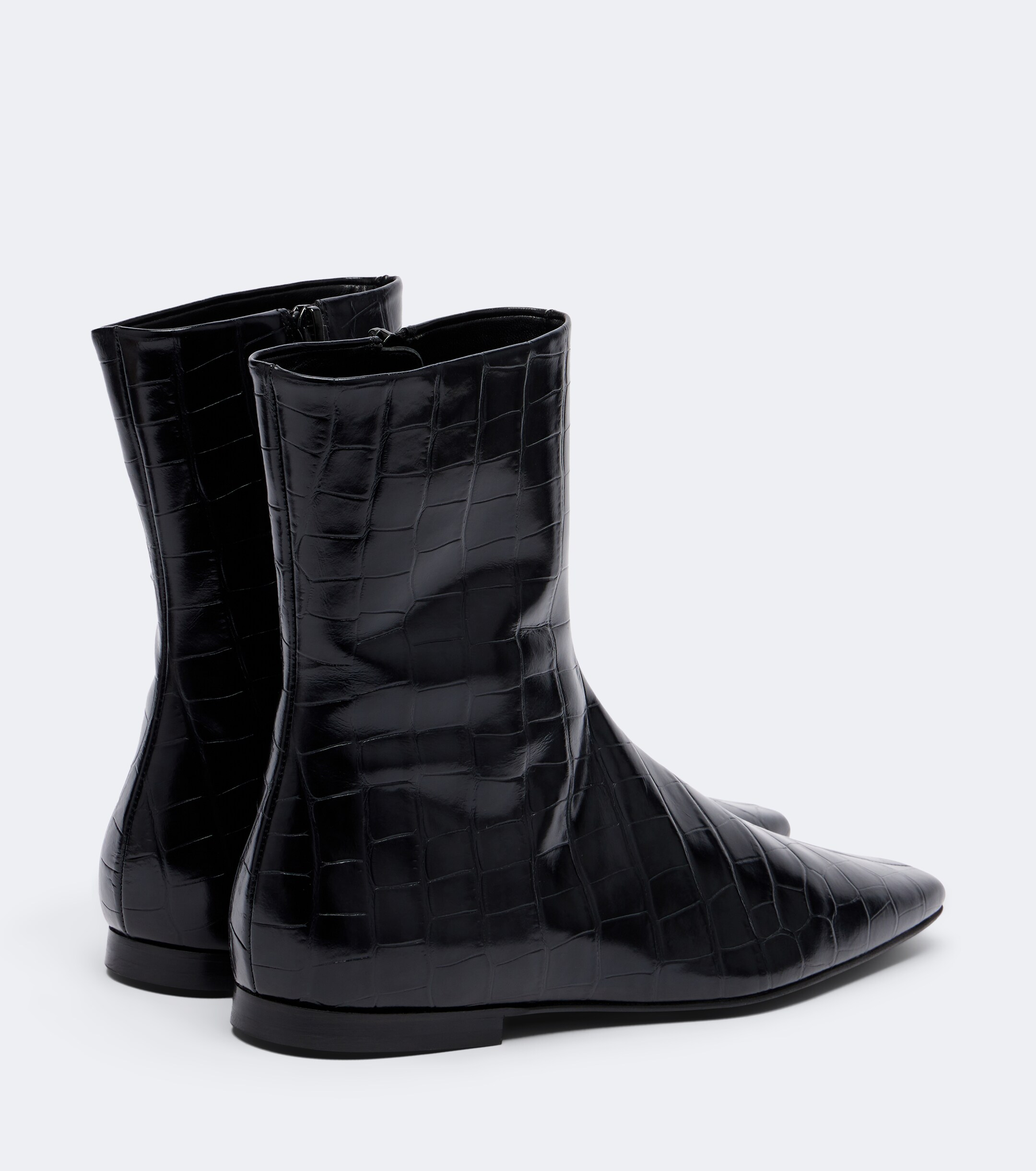 TOTEME Toteme Croc-effect leather ankle boots