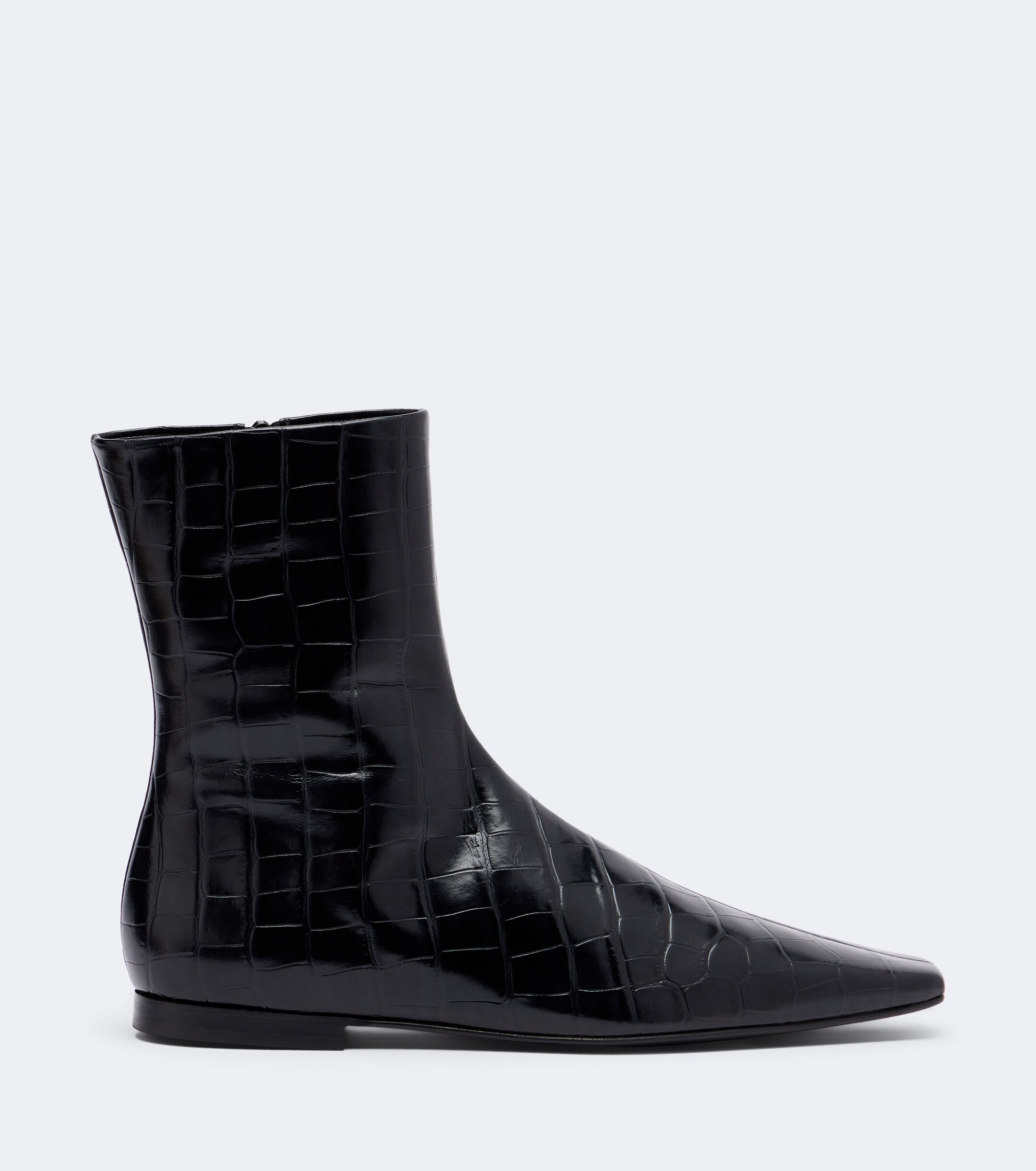 TOTEME Toteme Croc-effect leather ankle boots