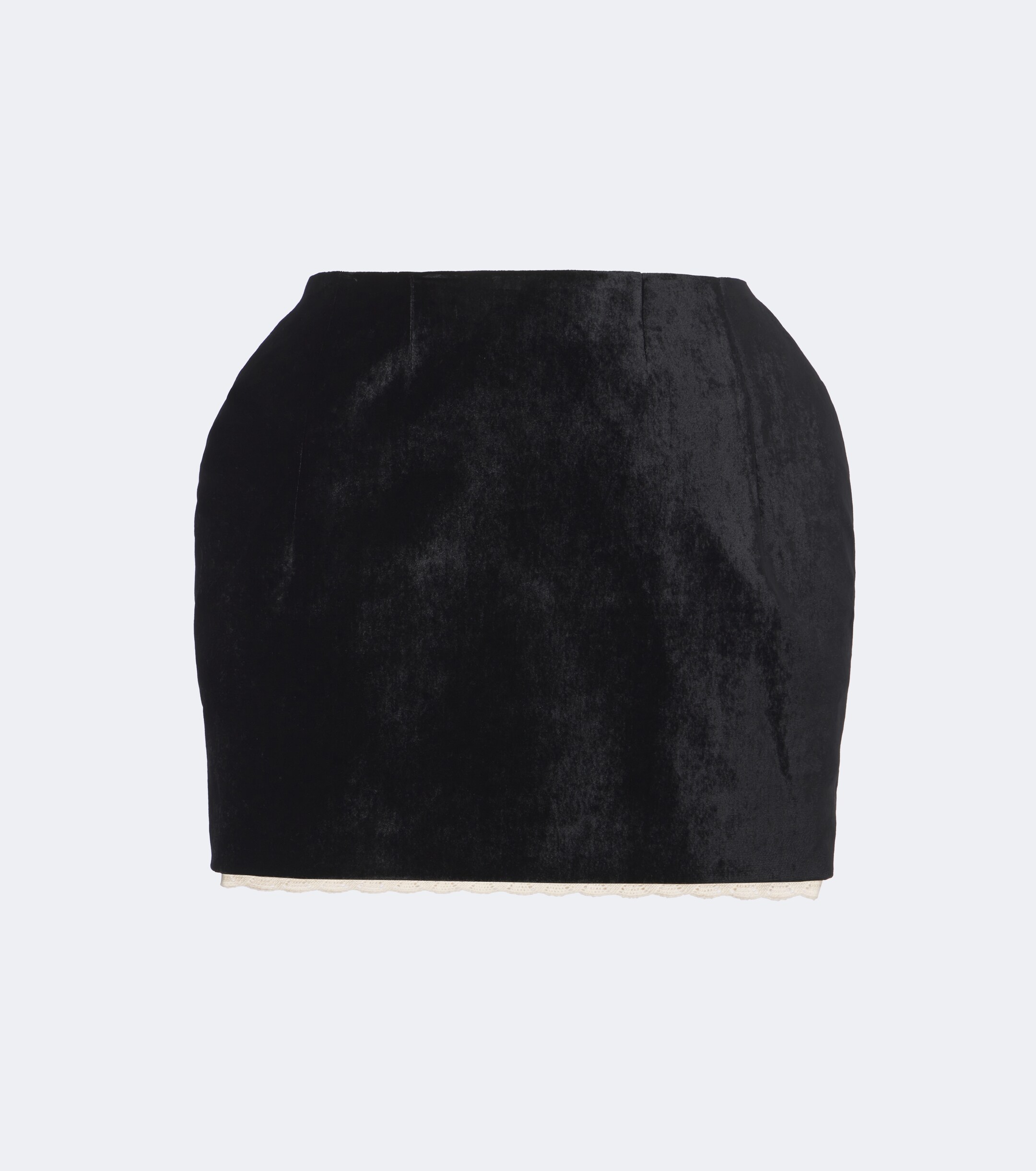 Magda Butrym Magda Butrym Crochet-trimmed velvet miniskirt