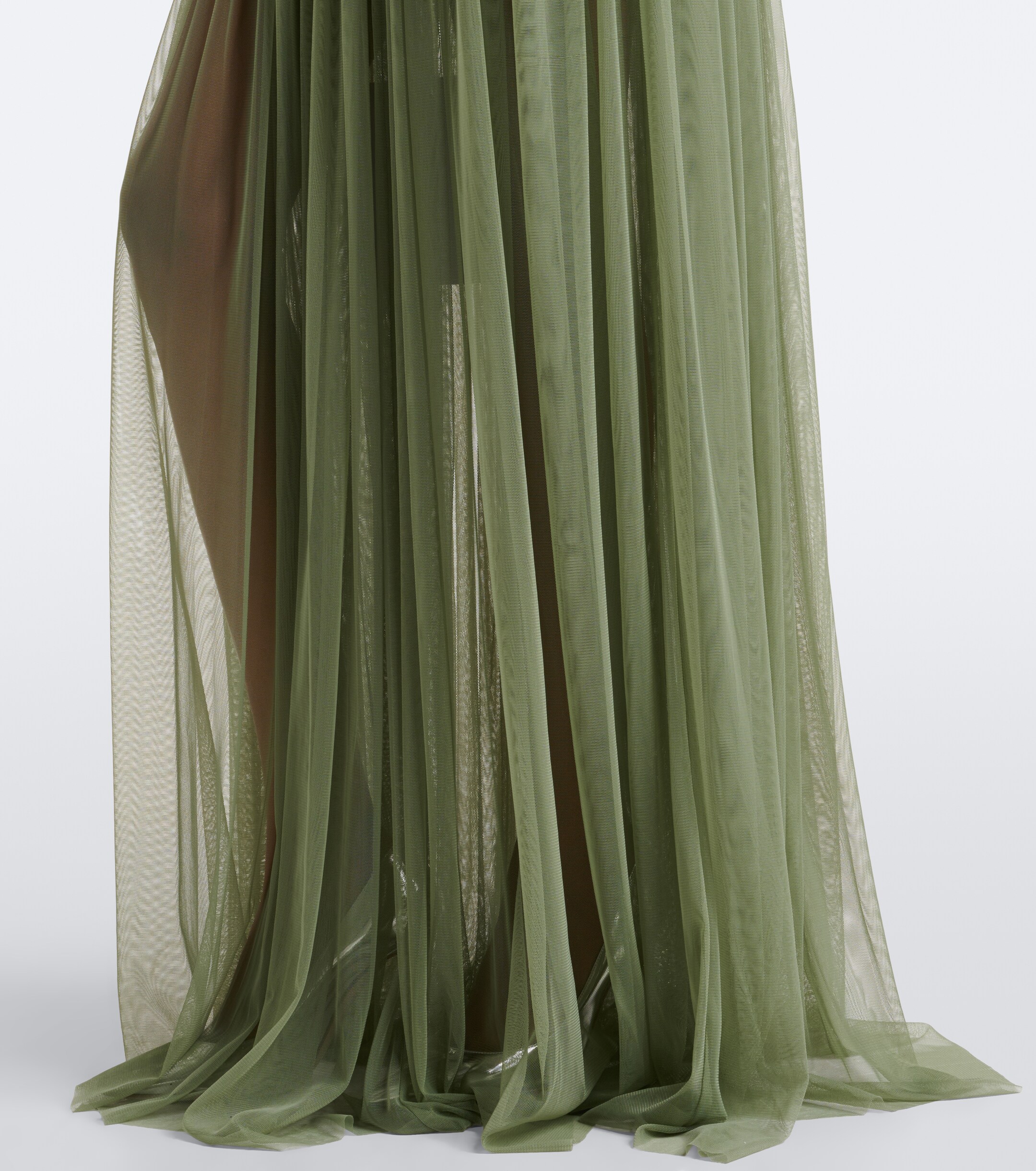 DE LA VALI De La Vali Himalia ruched one-shoulder tulle gown