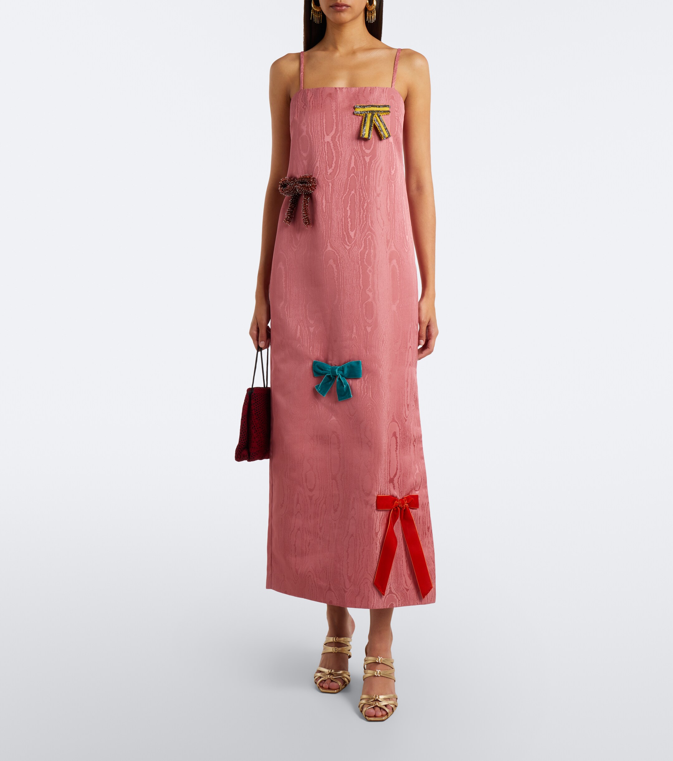 Alémais Alémais Valentina bow-detail moiré midi dress