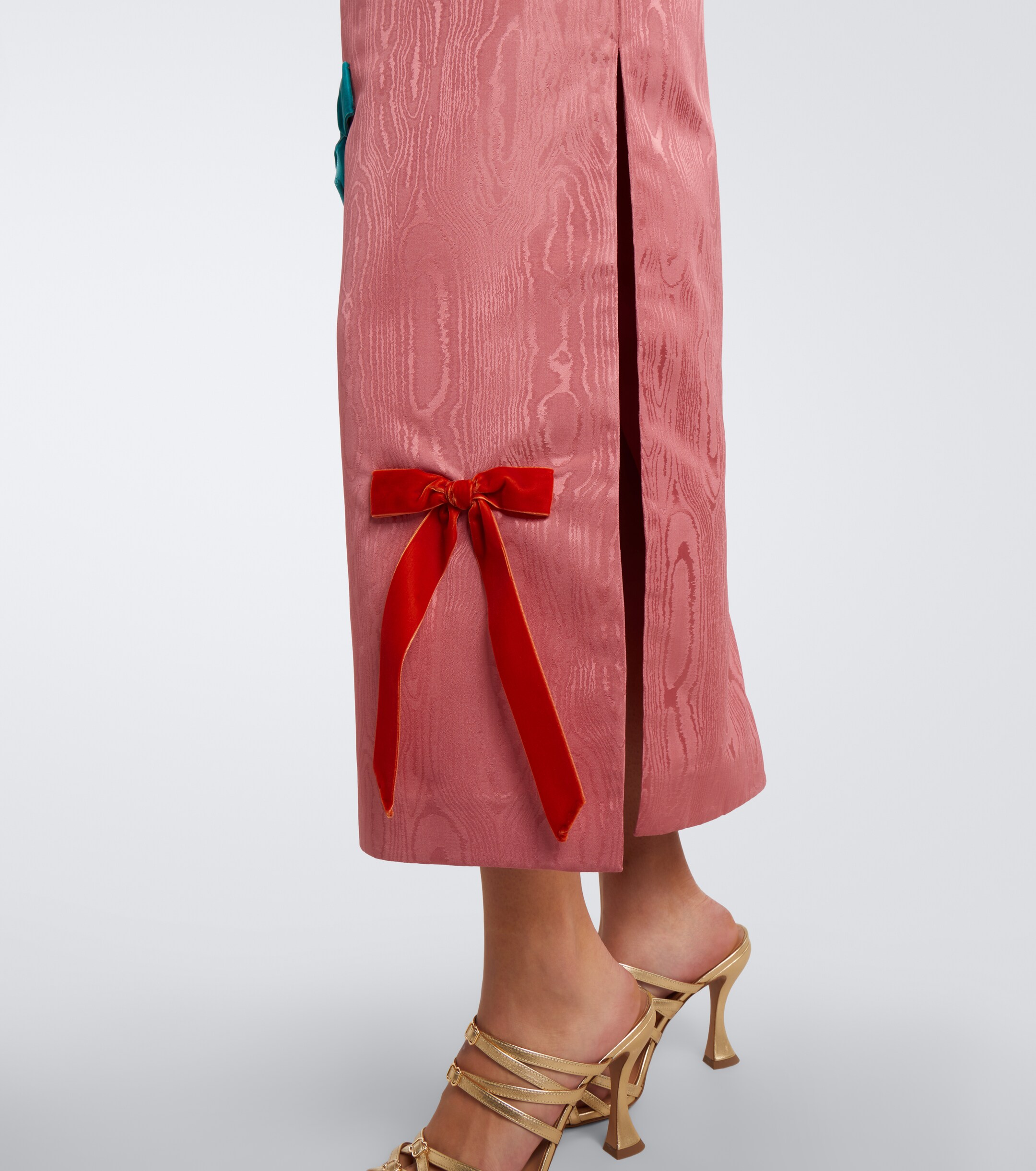 Alémais Alémais Valentina bow-detail moiré midi dress
