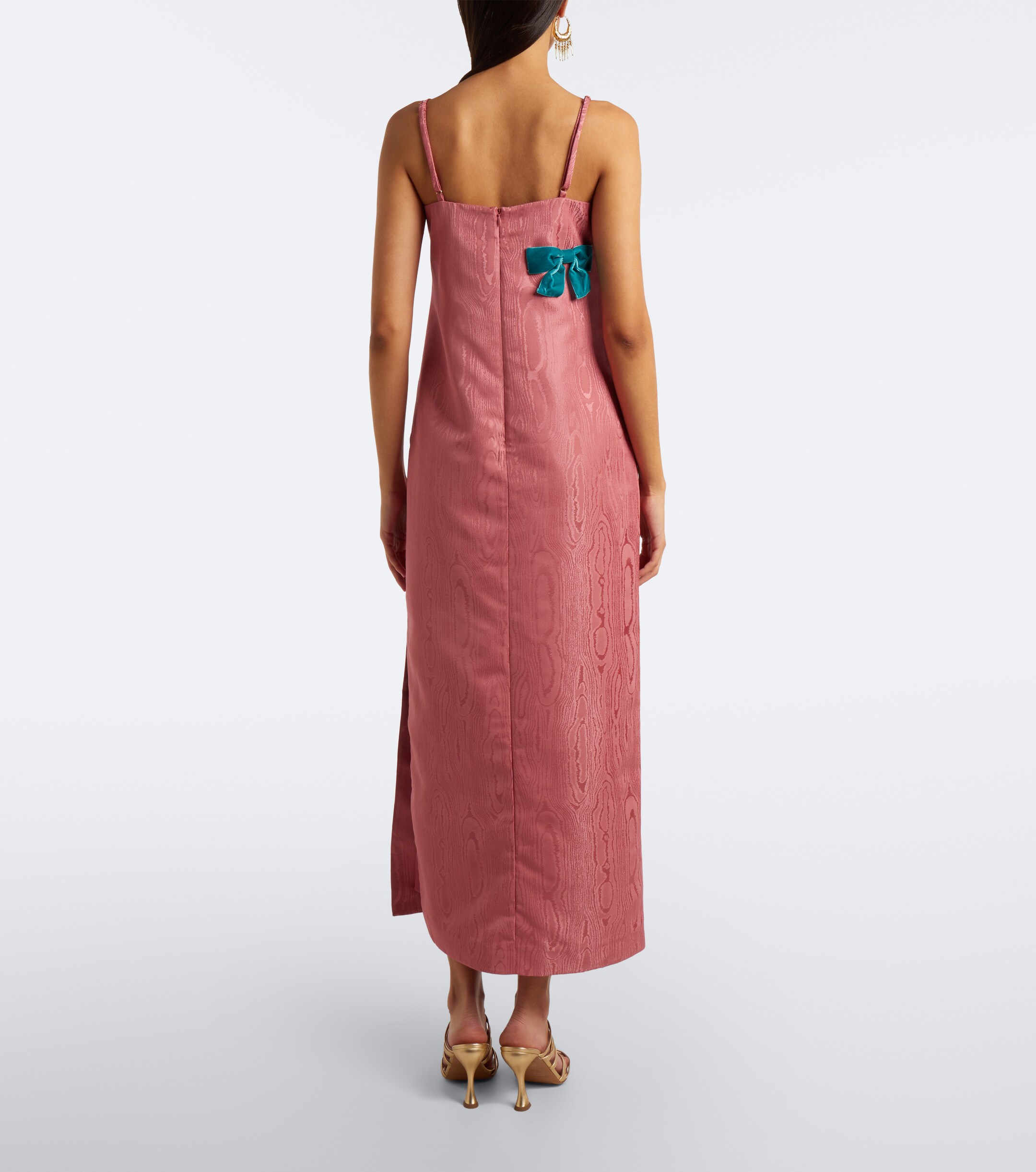 Alémais Alémais Valentina bow-detail moiré midi dress