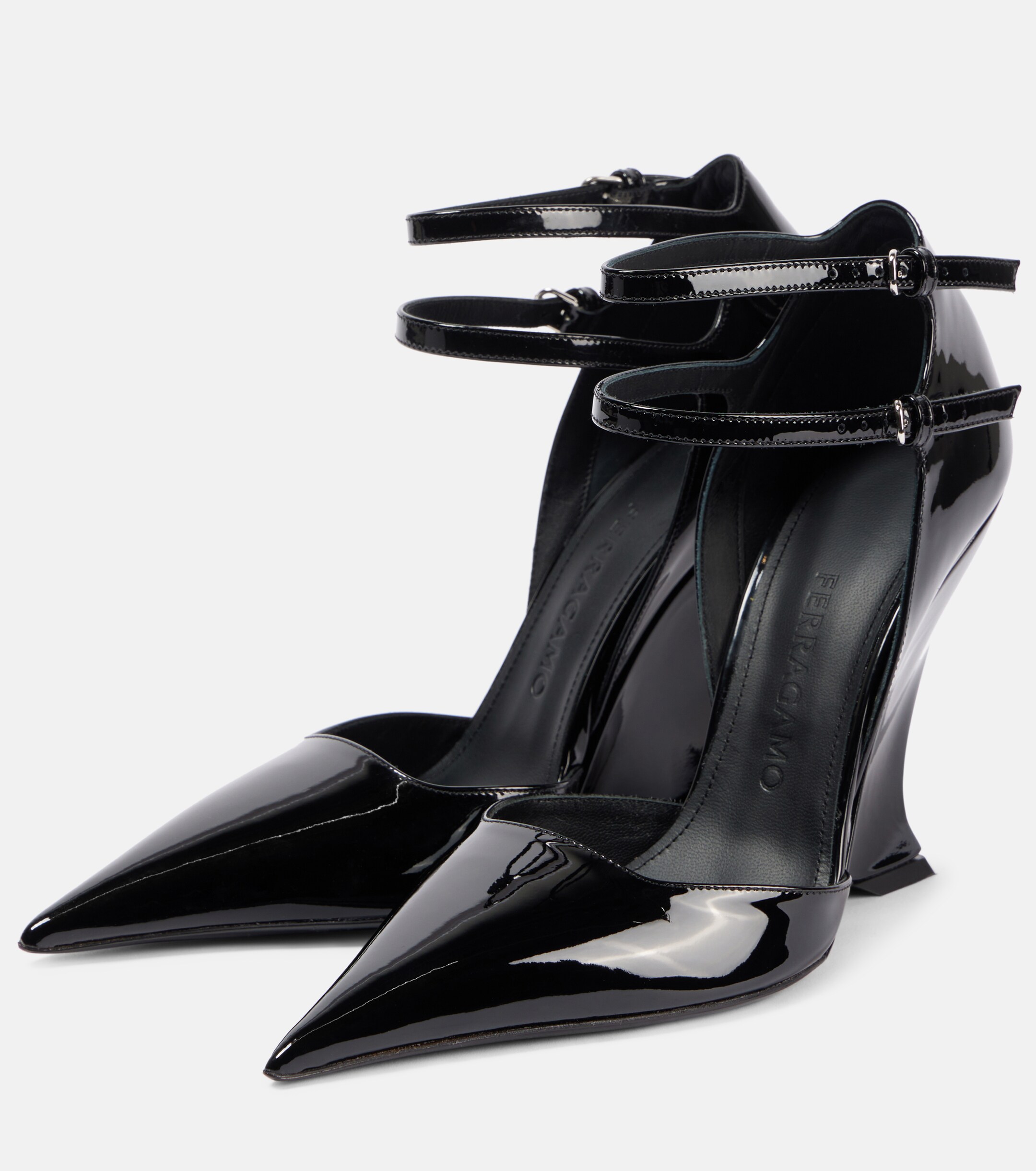 Ferragamo Patent leather wedges thumbnail