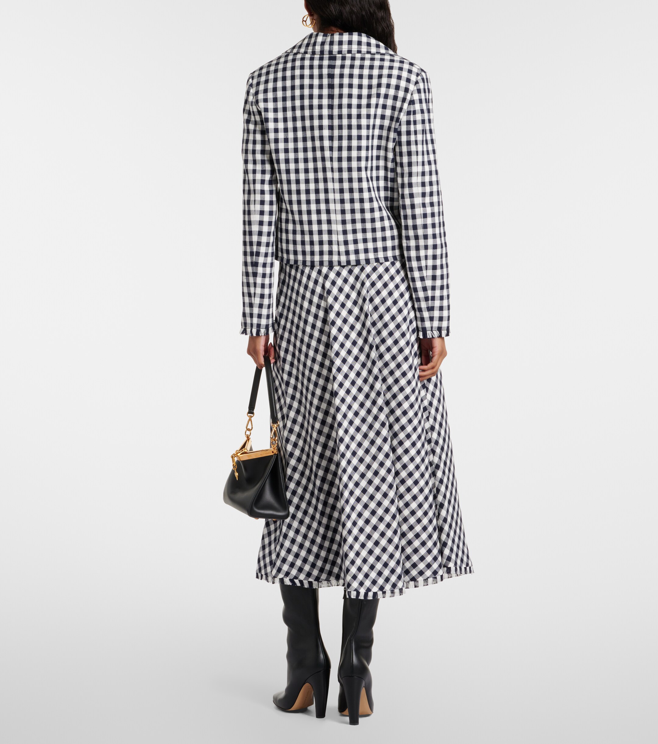 Etro Gingham cropped blazer