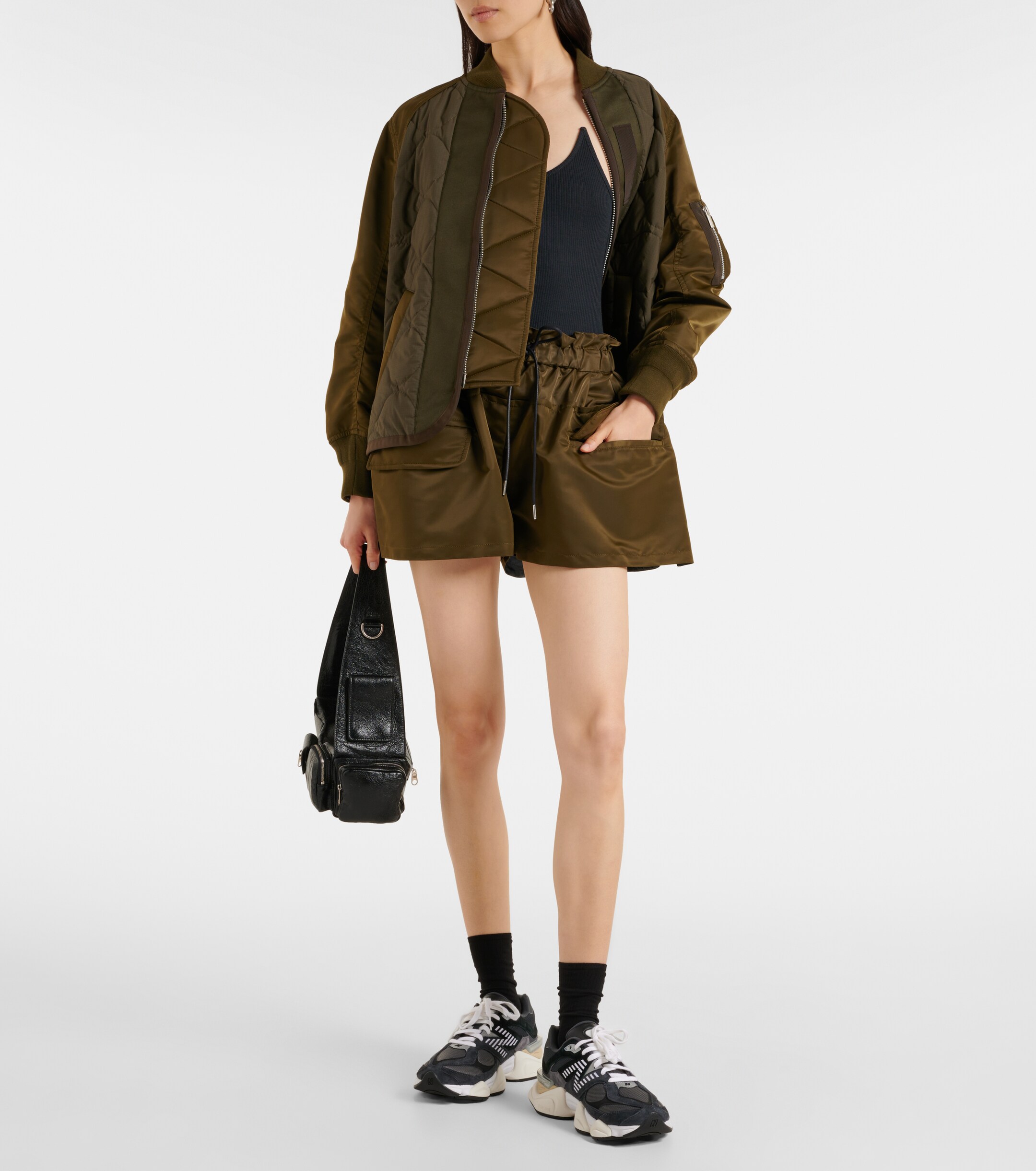 New Balance 9060 suede-trimmed sneakers