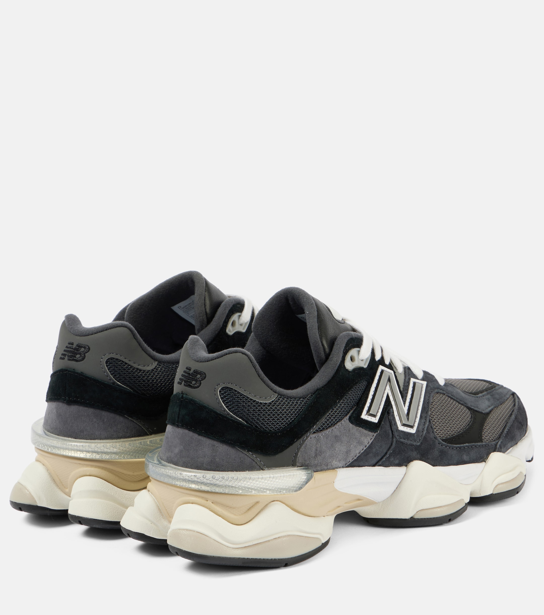 New Balance 9060 suede-trimmed sneakers