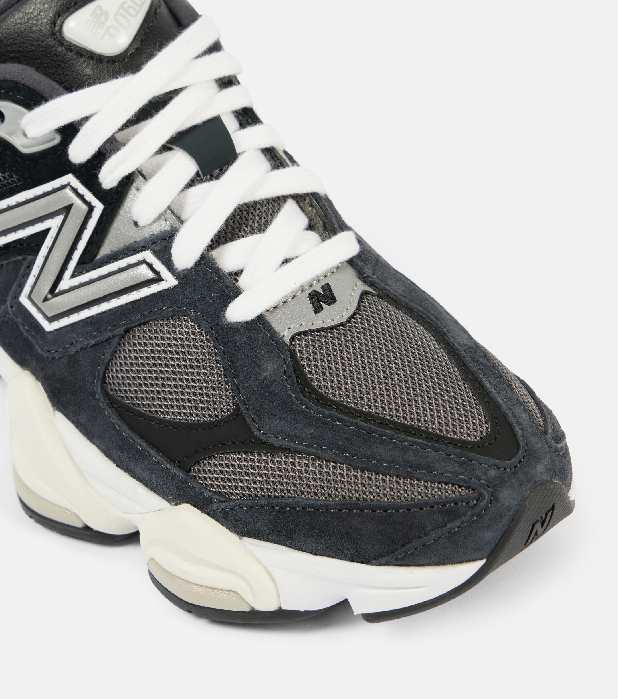 New Balance 9060 suede-trimmed sneakers