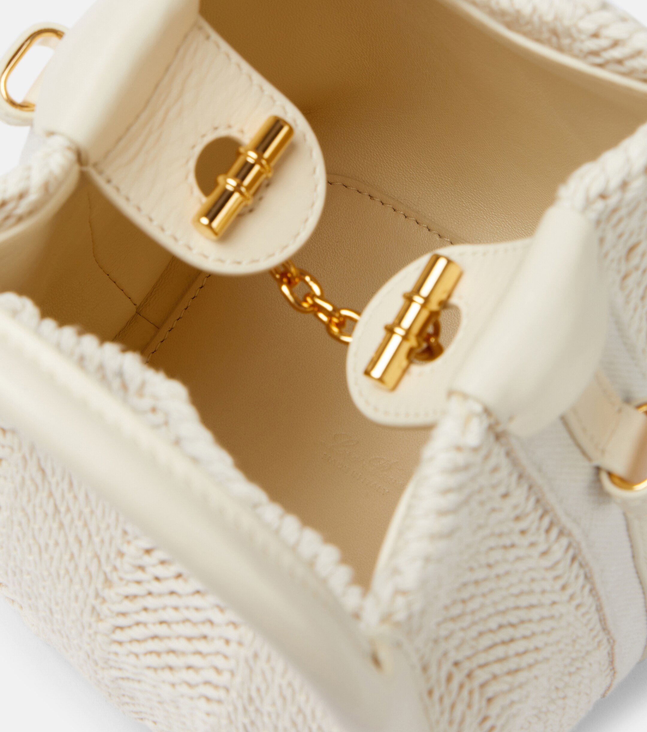 Loro Piana Bale Micro leather-trimmed bucket bag