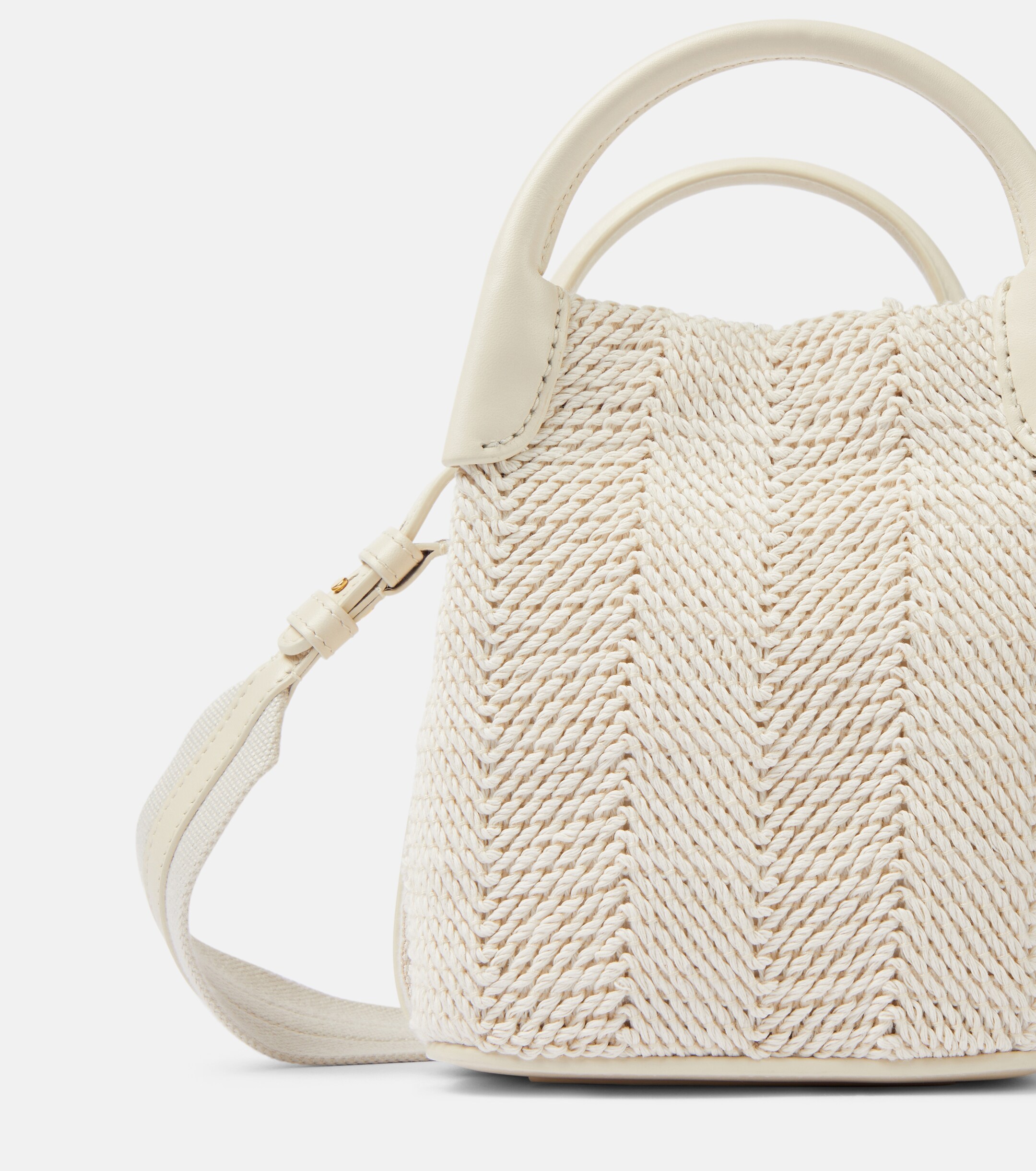 Loro Piana Bale Micro leather-trimmed bucket bag