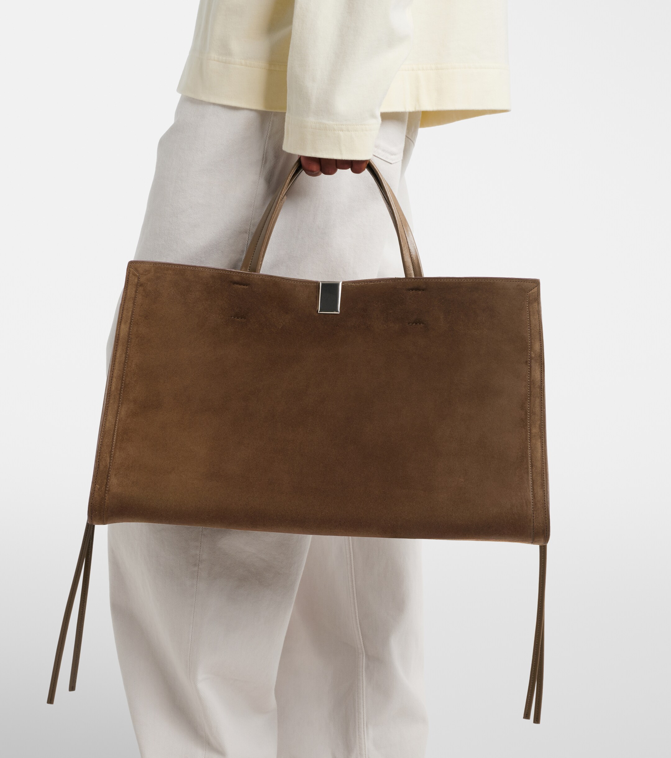 PHOEBE PHILO Medium Kit Cabas suede tote bag thumbnail