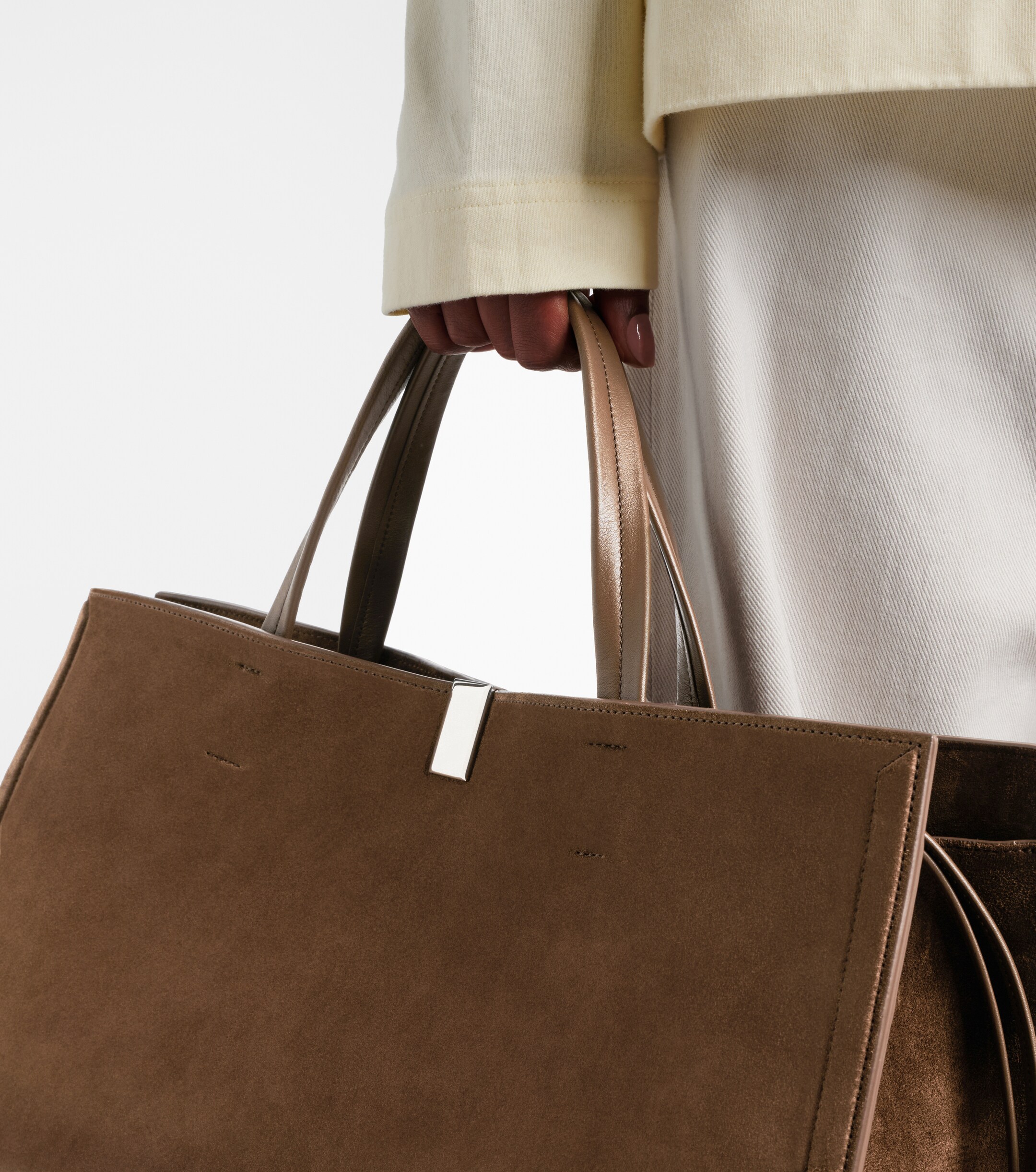 PHOEBE PHILO Medium Kit Cabas suede tote bag thumbnail