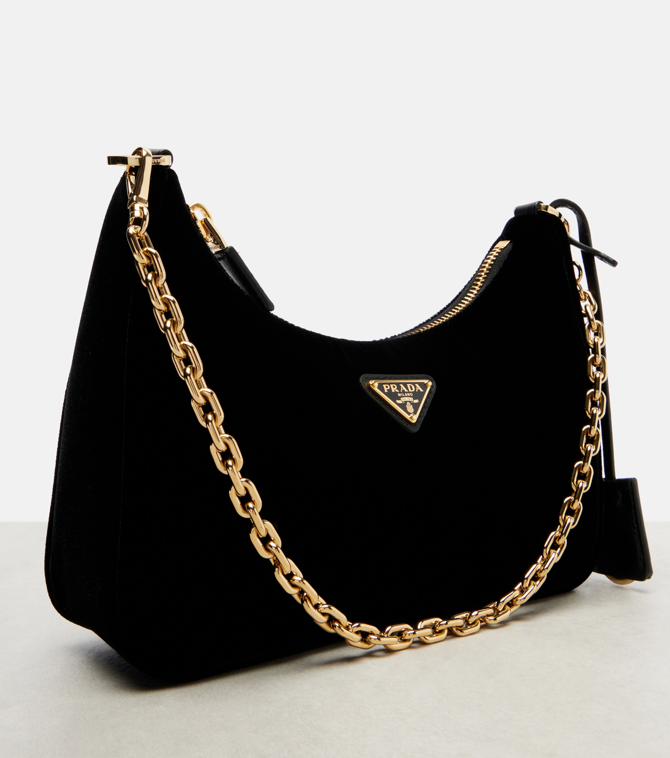 Prada Prada Re-Edition Mini velvet shoulder bag