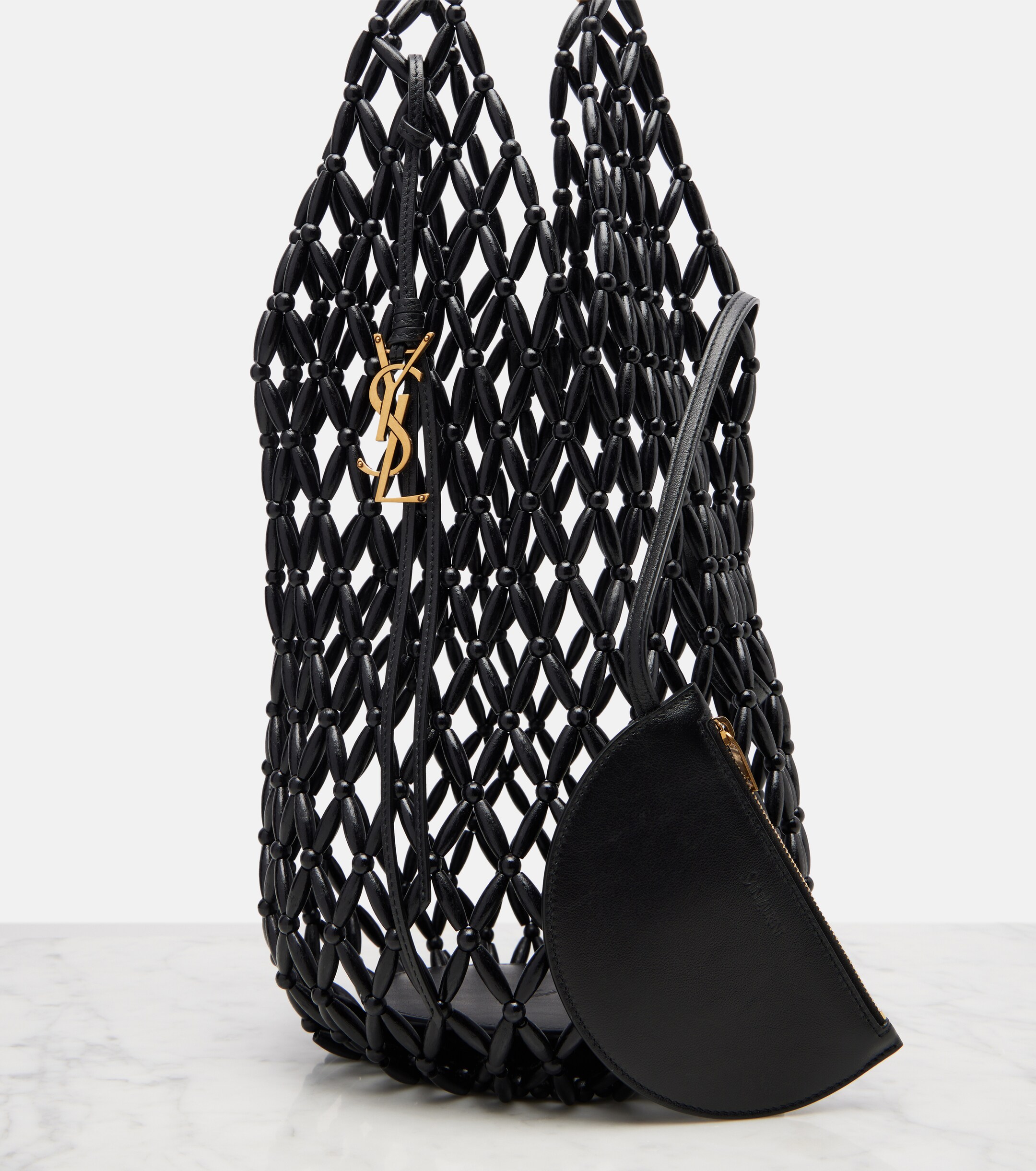 Saint Laurent Cassandre beaded shoulder bag