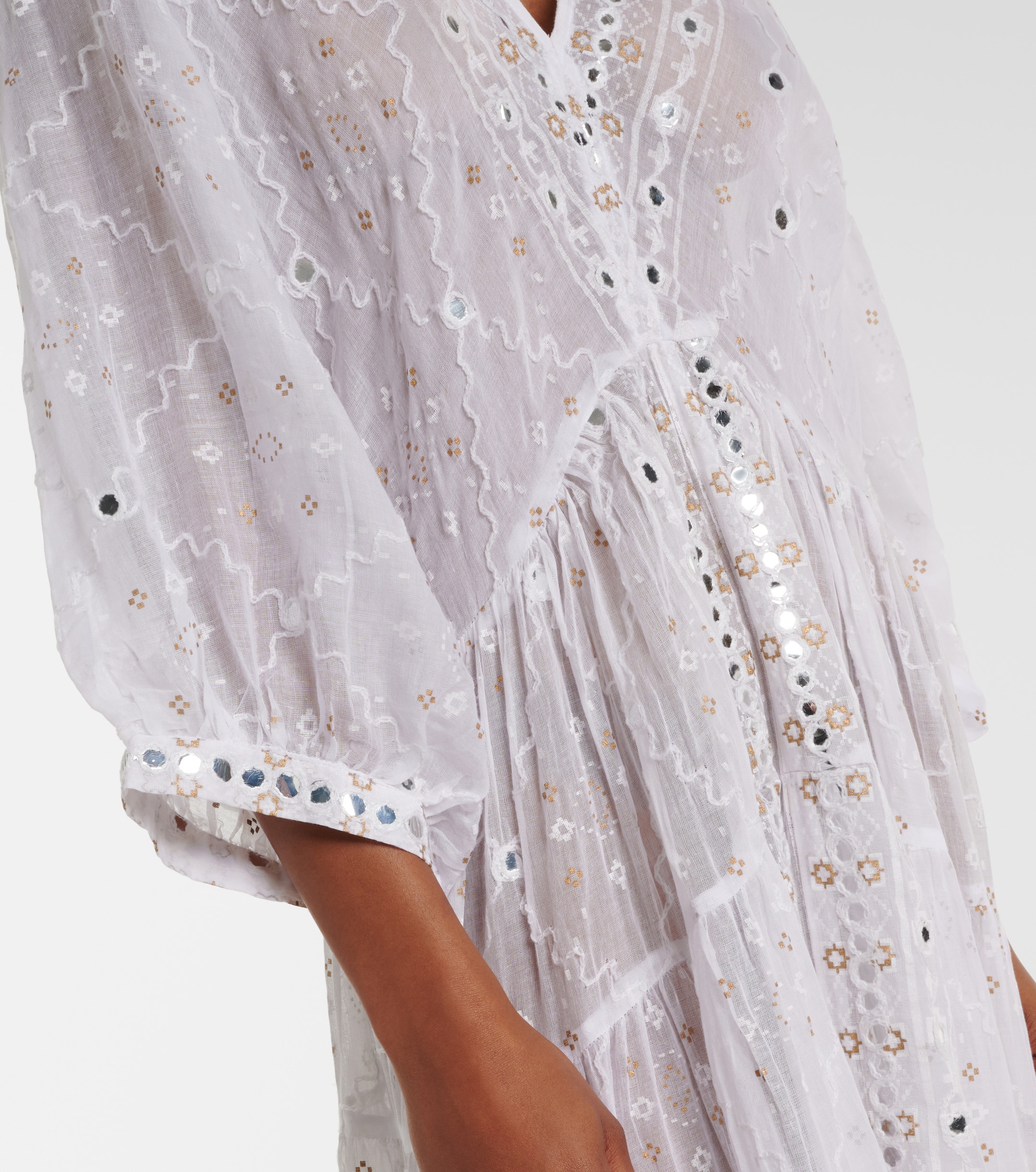juliet dunn maxi dress Juliet Dunn White poplin cotton maxi 1