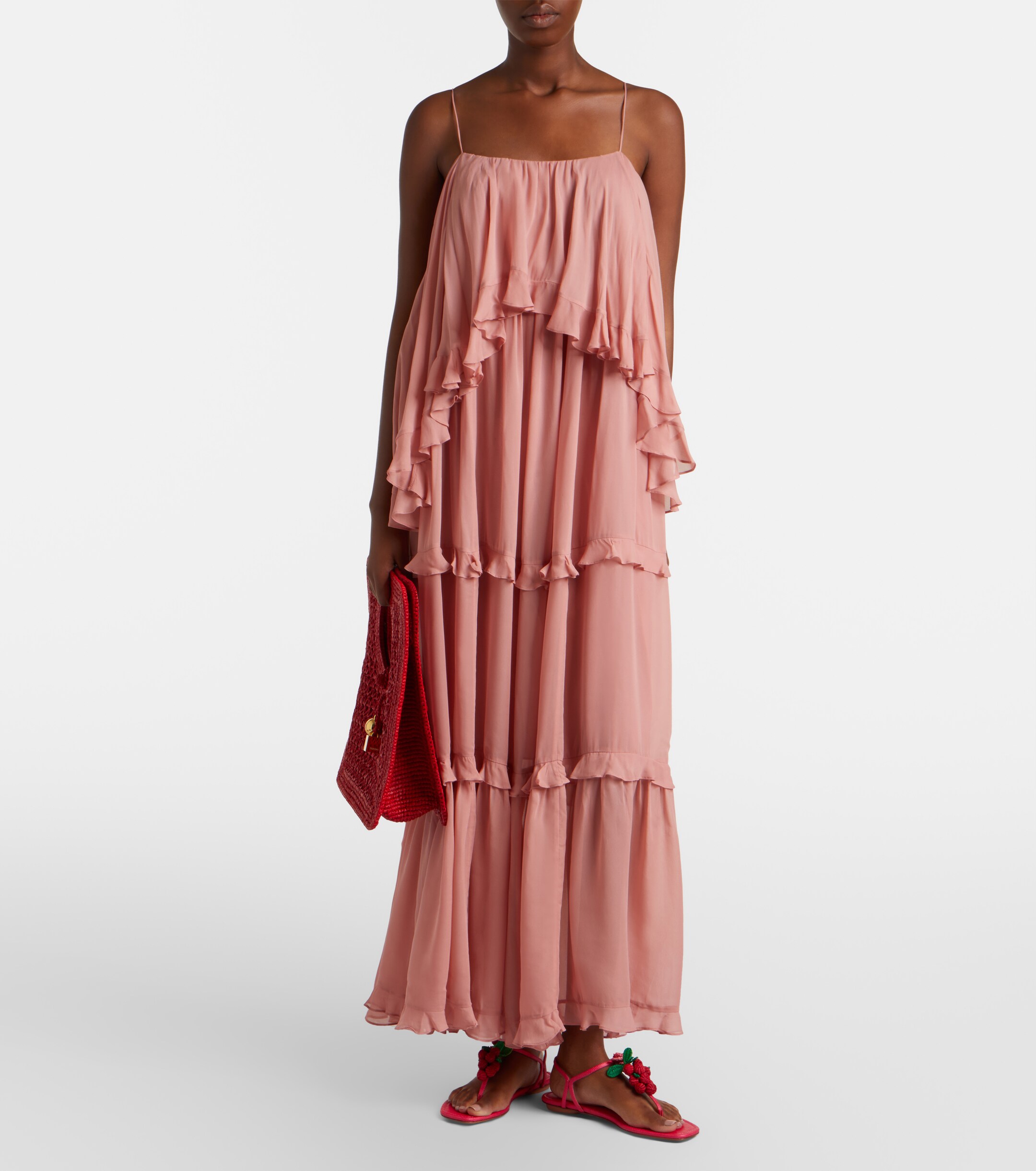 AQUAZZURA Aquazzura Berry raffia-effect thong sandals