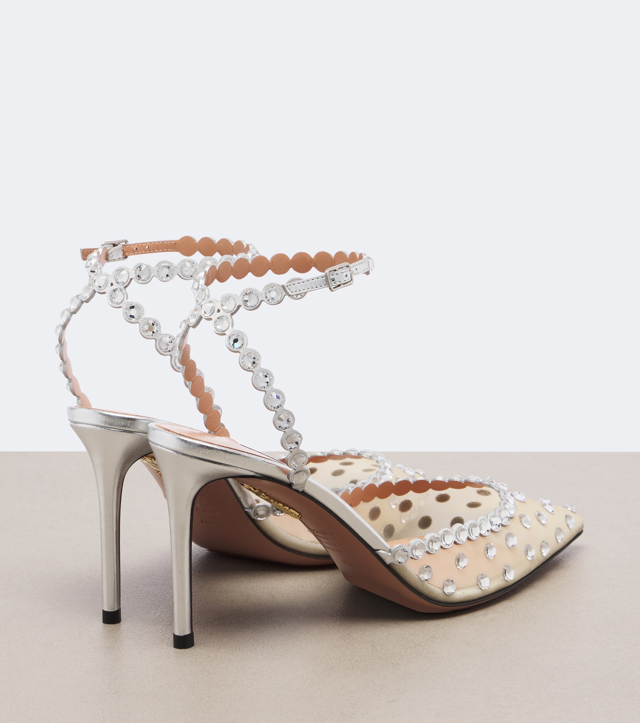AQUAZZURA Aquazzura Tequila embellished mesh pumps