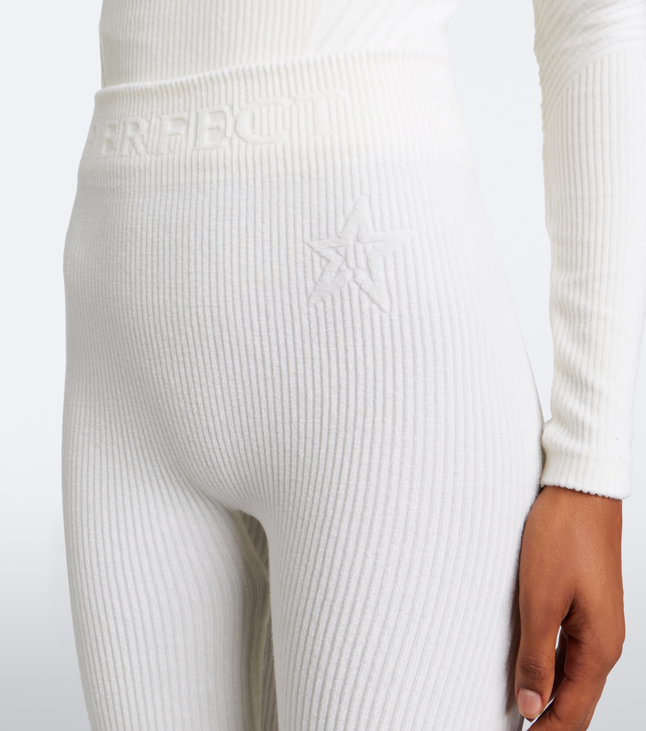 PERFECT MOMENT Perfect Moment Ribbed-knit ski leggings