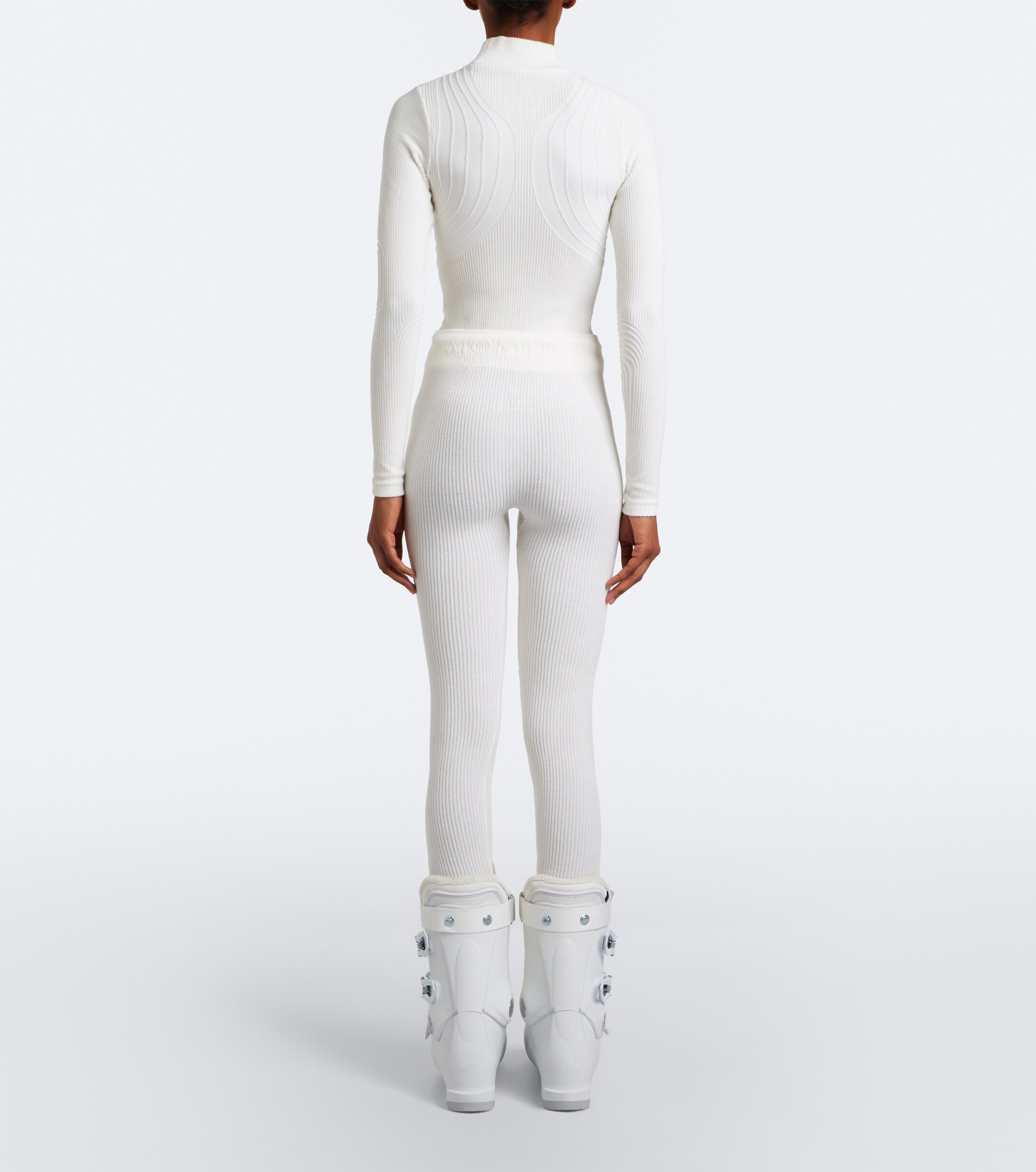 PERFECT MOMENT Perfect Moment Ribbed-knit ski leggings