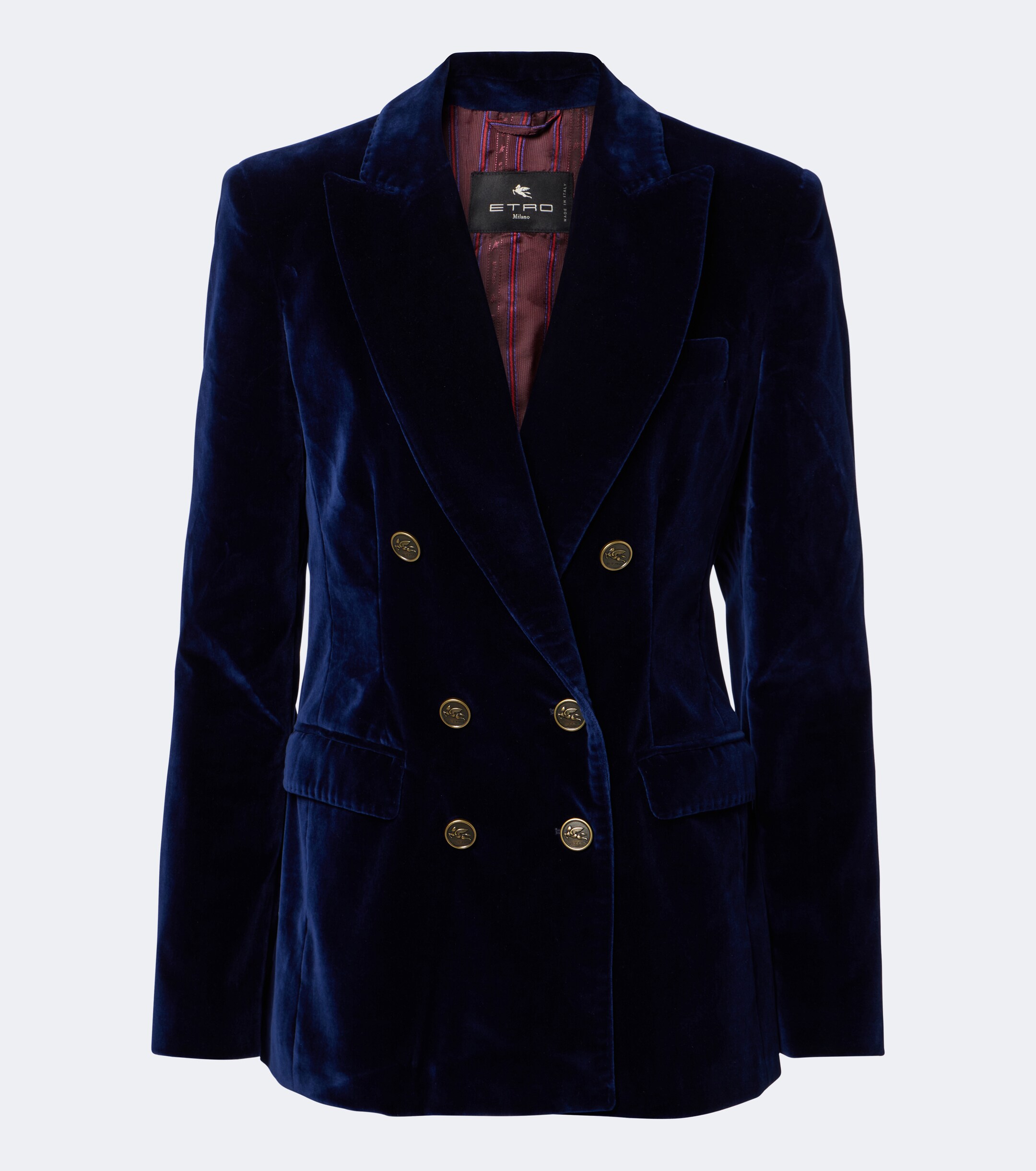 Etro Etro Double-breasted cotton velvet blazer