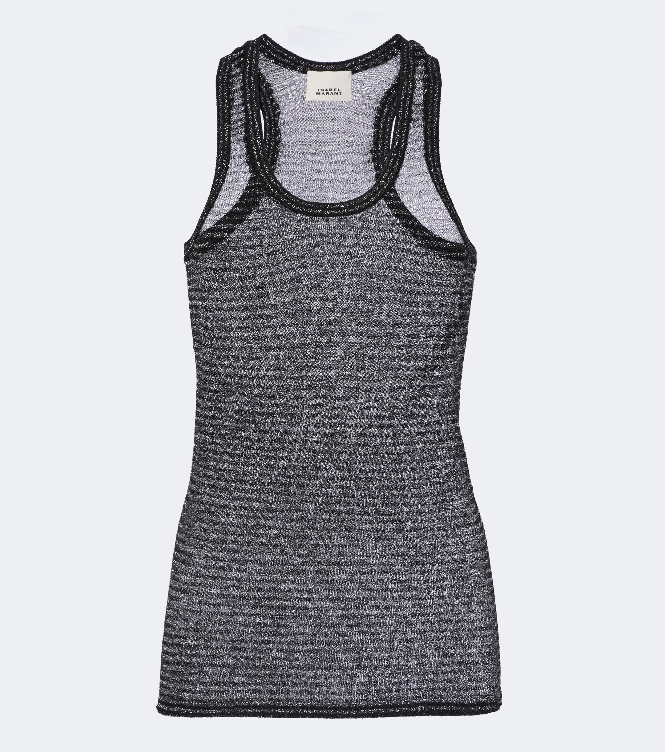 Isabel Marant Isabel Marant Cevara semi-sheer striped Lurex tank top
