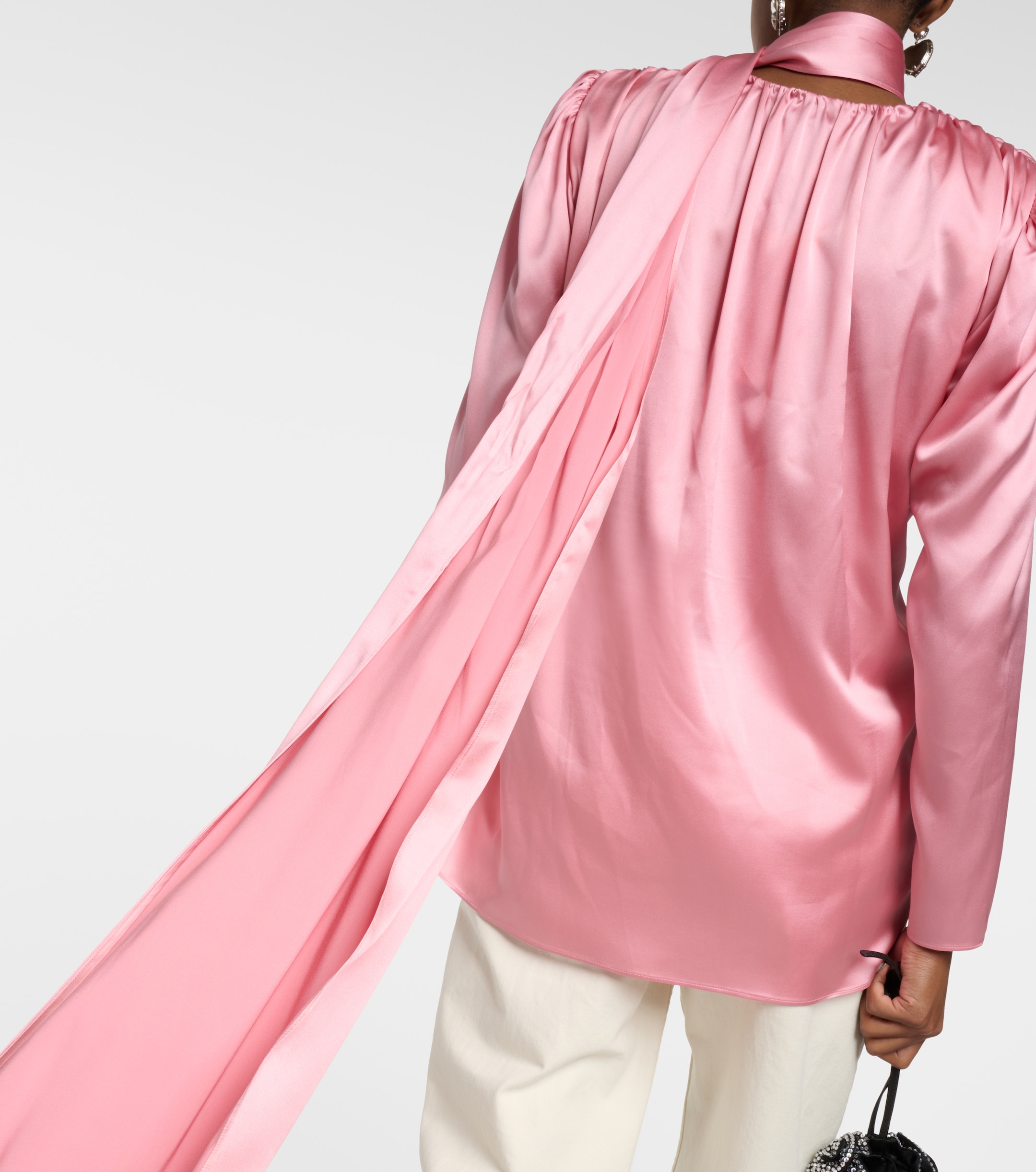 Magda Butrym Draped silk-blend blouse