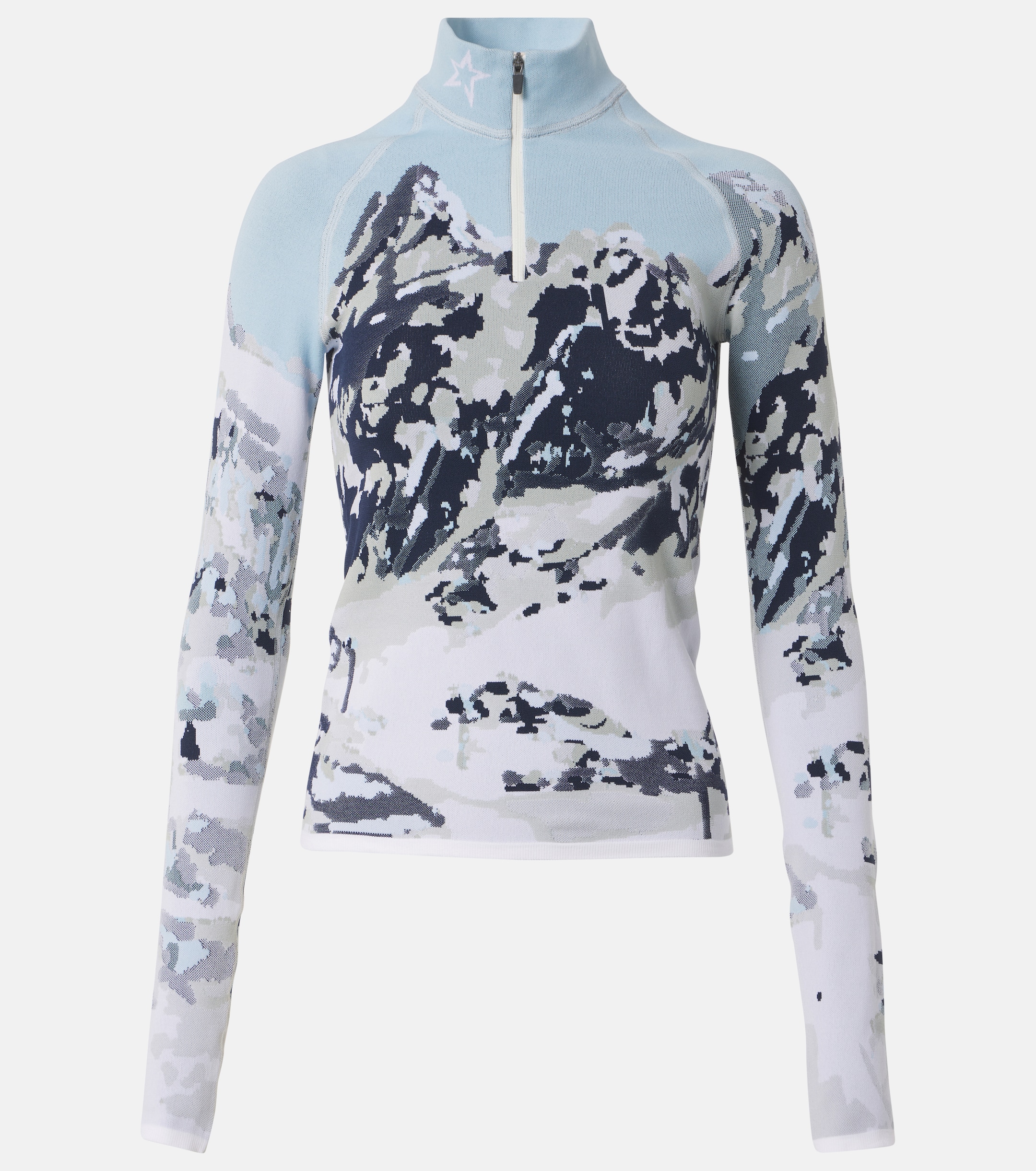 PERFECT MOMENT Perfect Moment Jacquard half-zip ski top