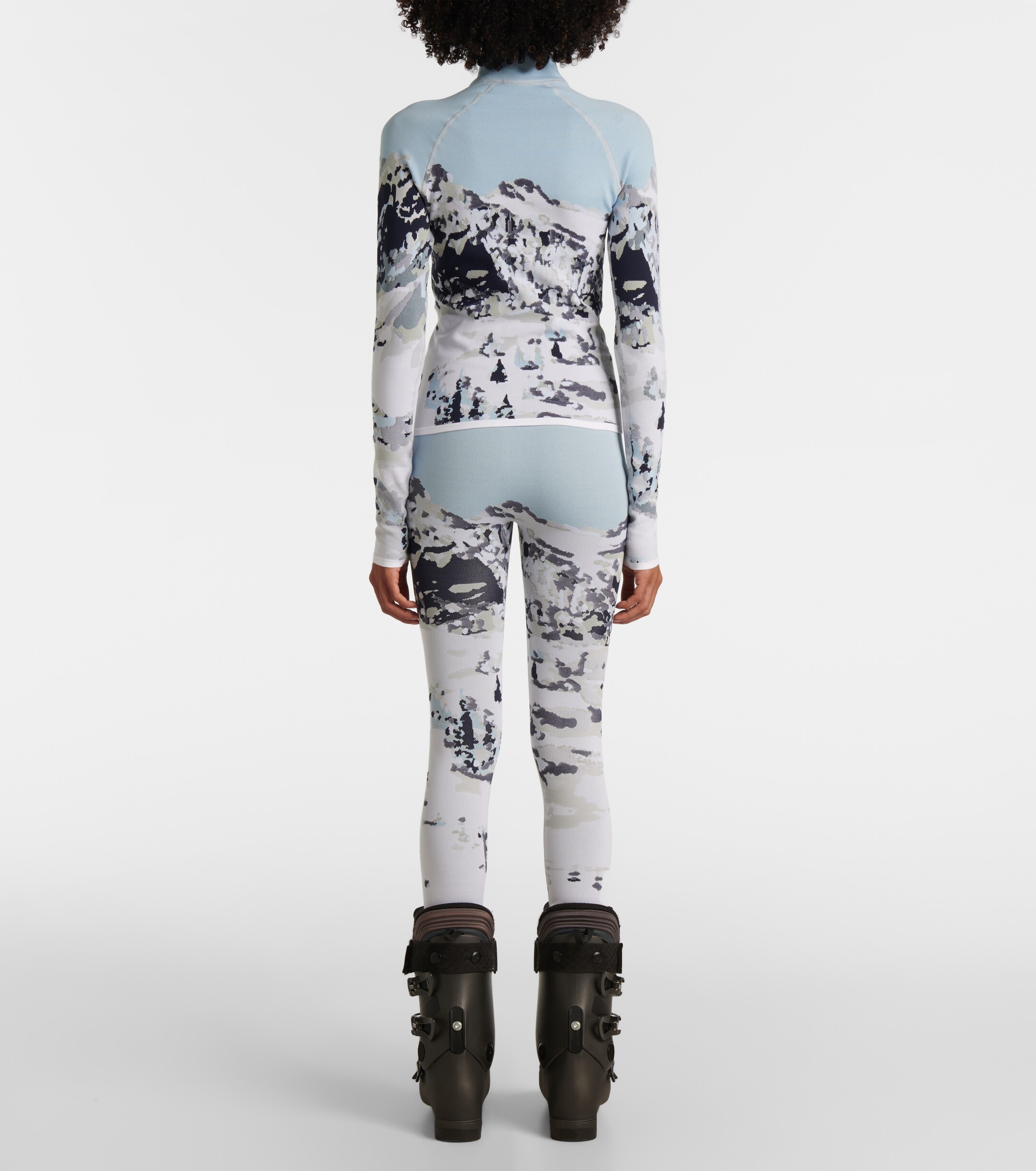 PERFECT MOMENT Perfect Moment Jacquard half-zip ski top