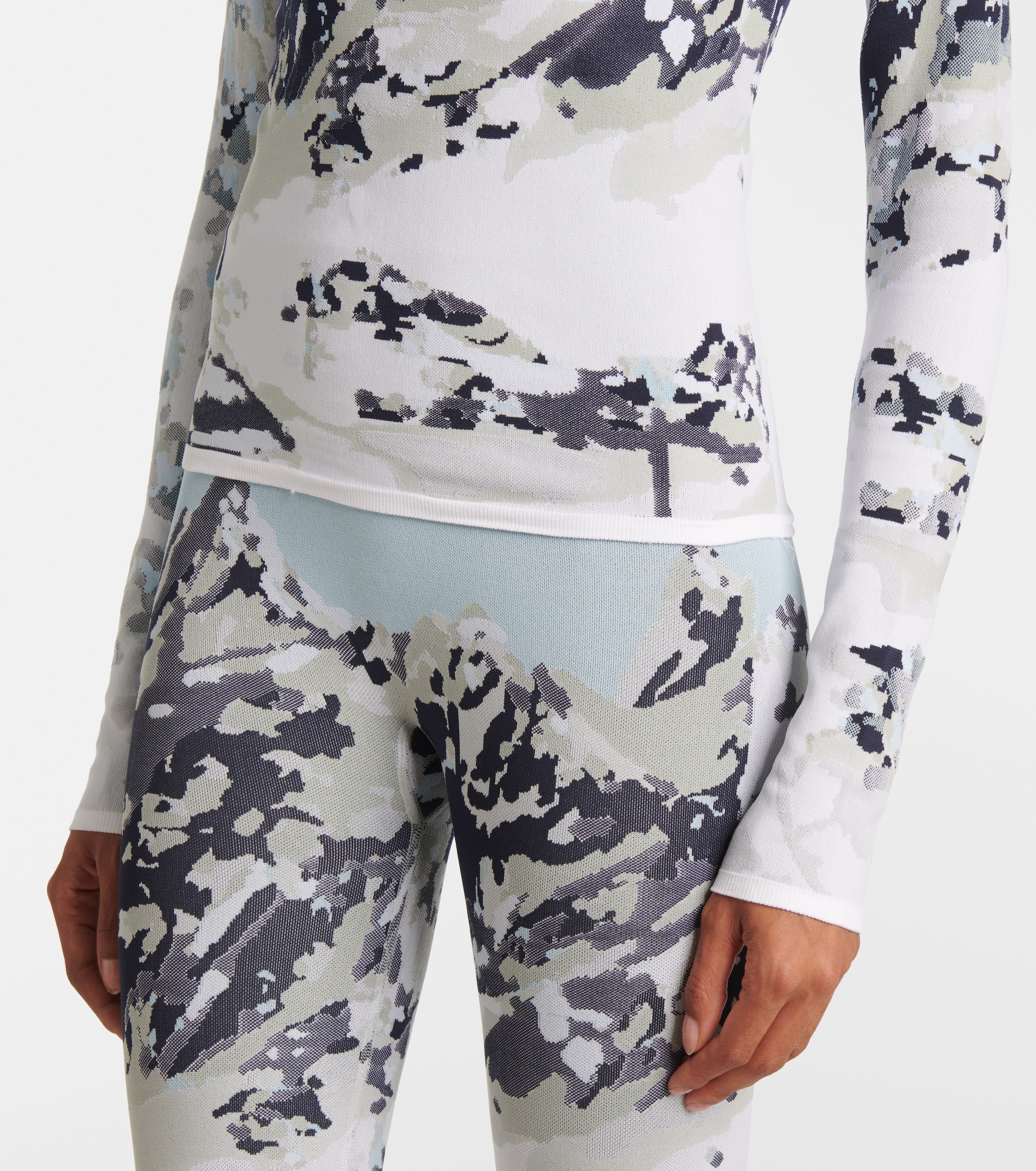 PERFECT MOMENT Perfect Moment Jacquard half-zip ski top