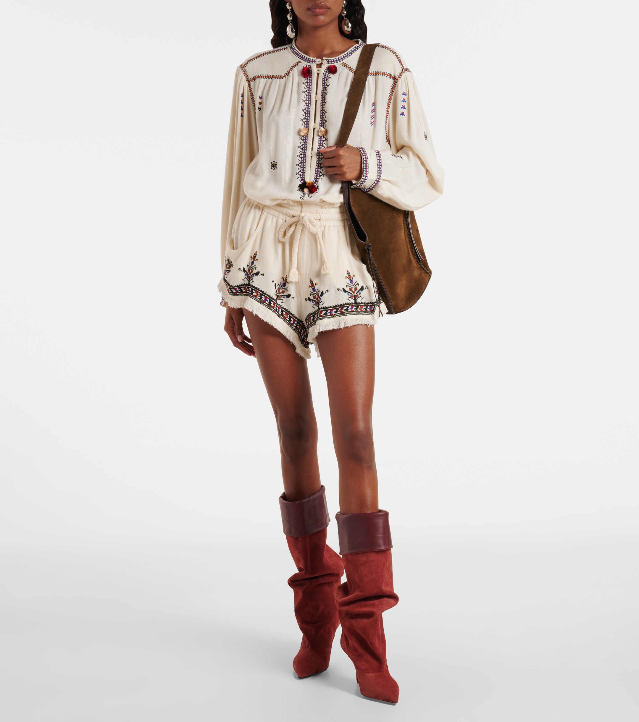 Paris Texas Ines 75 suede knee-high boots