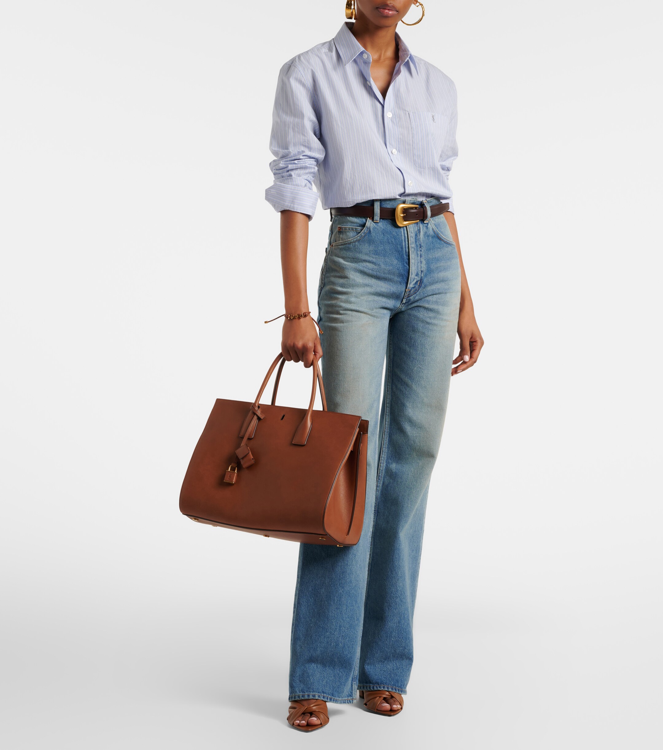 Saint Laurent Sac De Jour Large leather tote bag