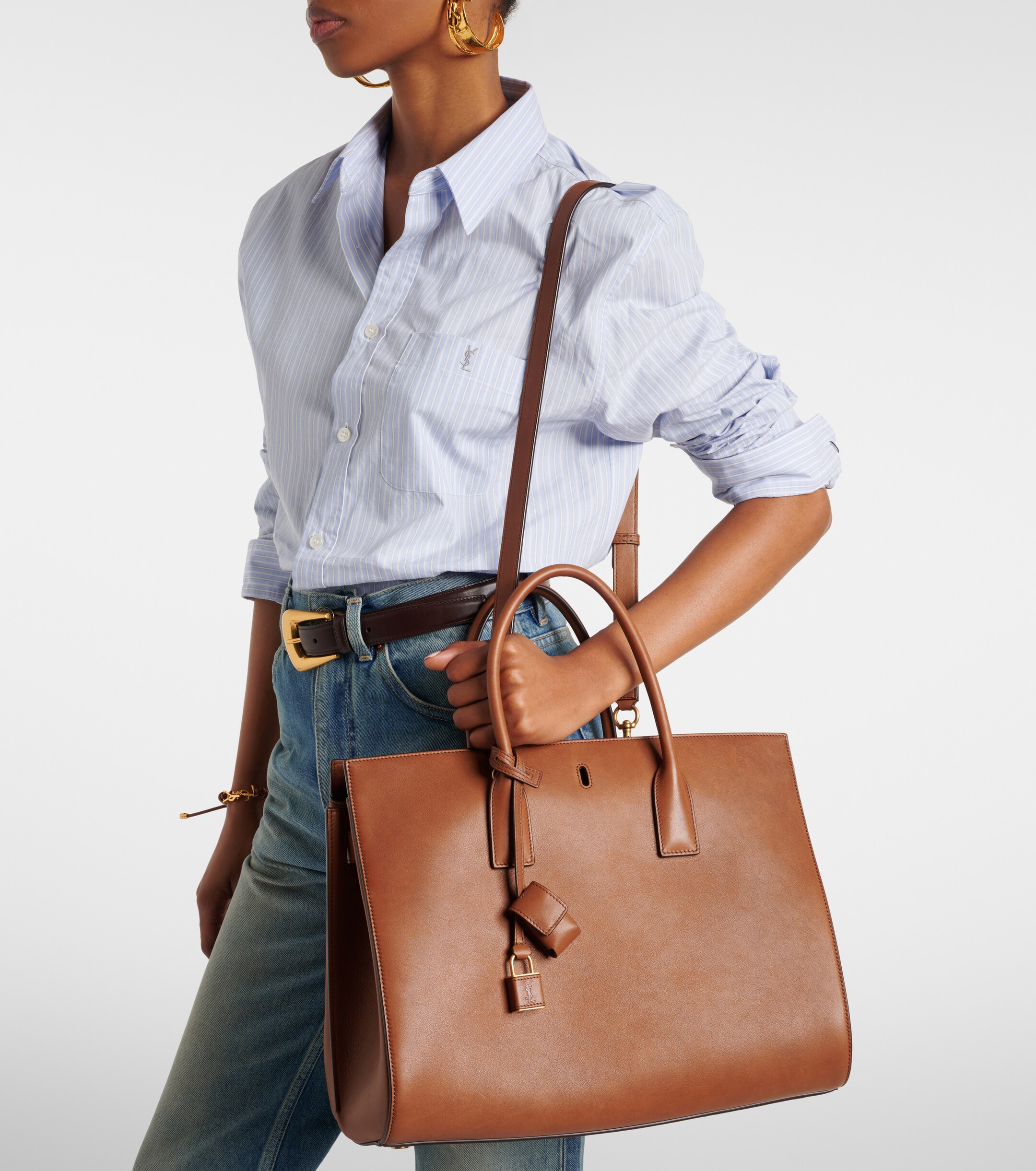 Saint Laurent Sac De Jour Large leather tote bag