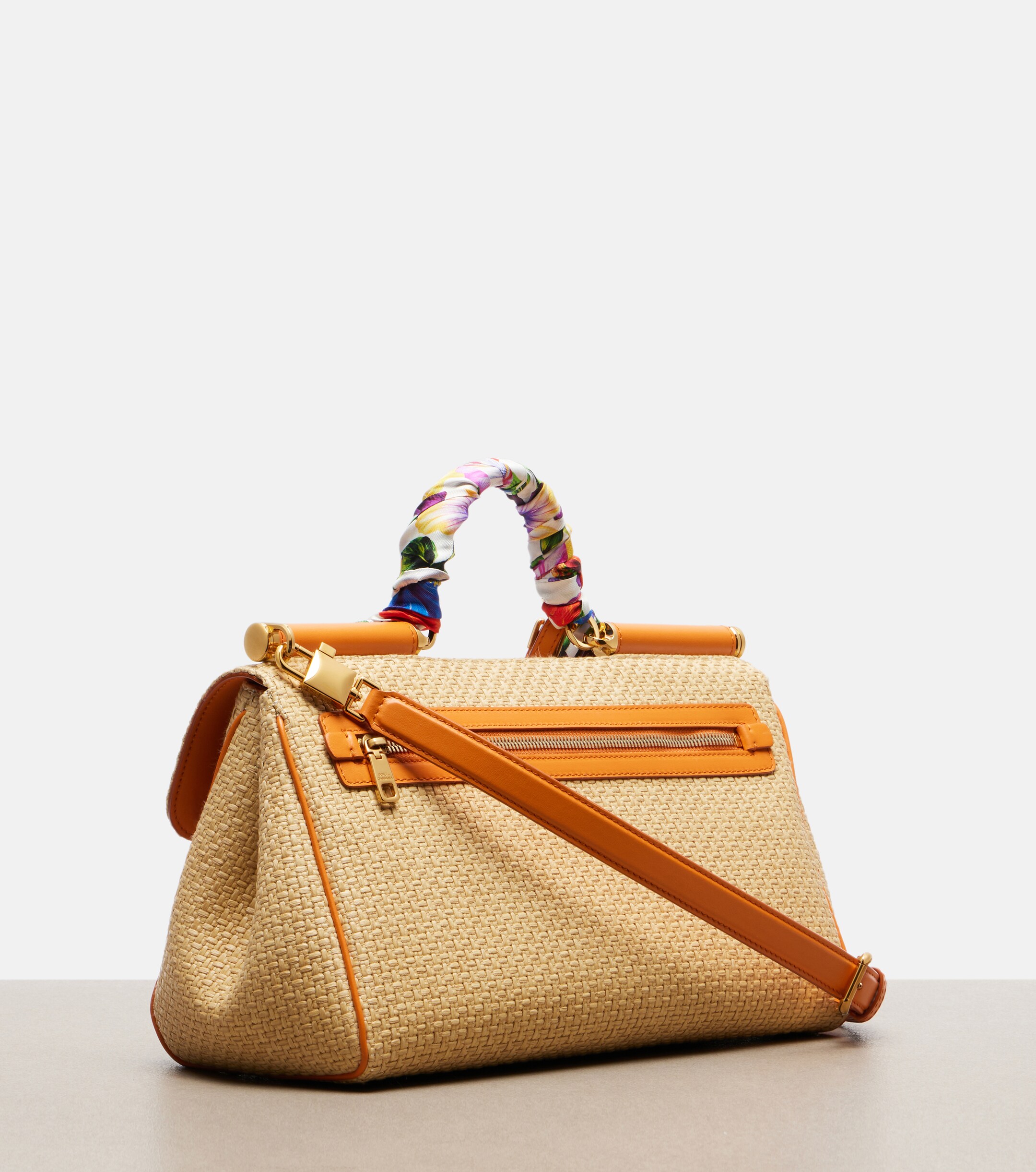 Dolce&Gabbana Sicily Small raffia top-handle bag