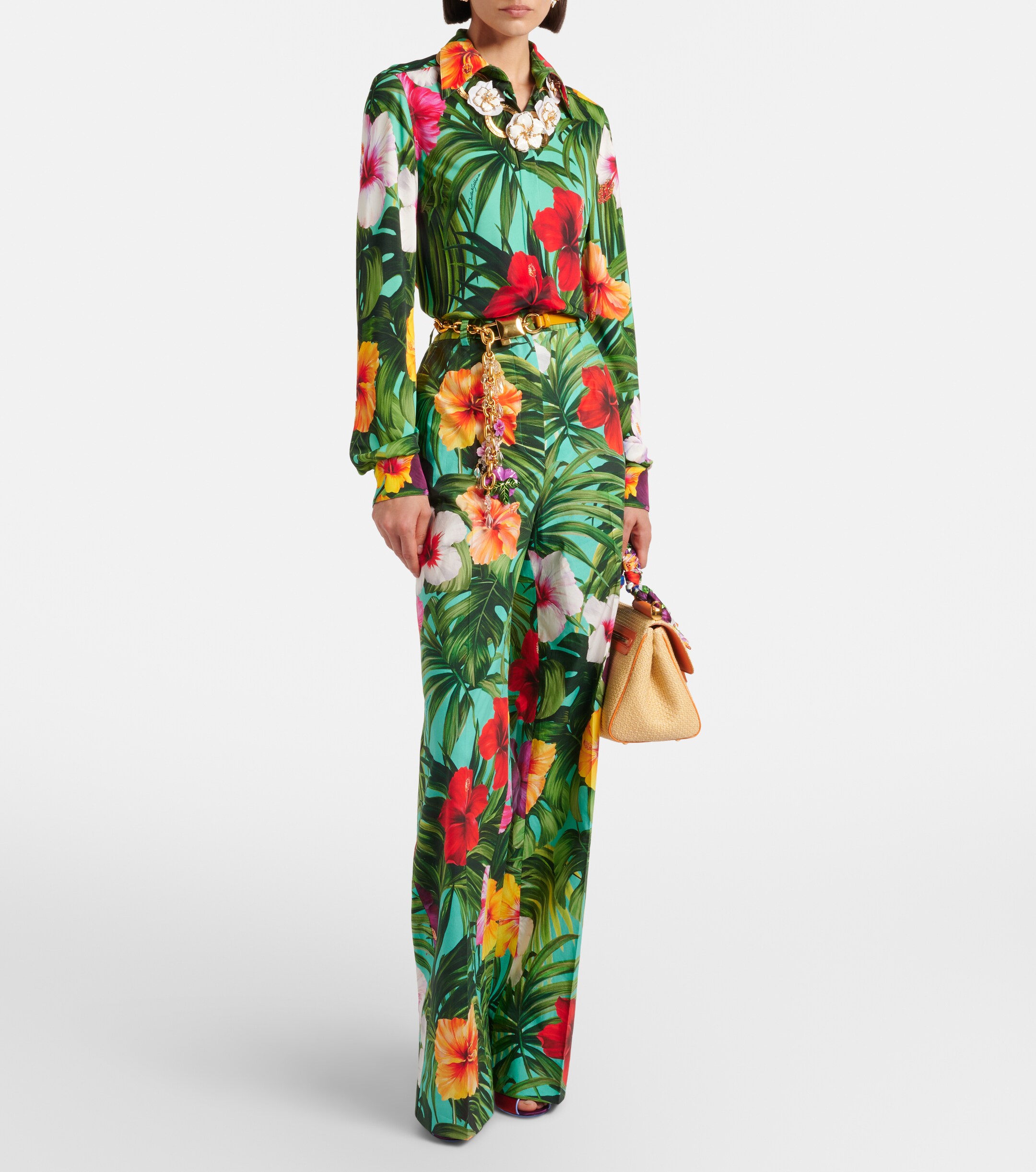 Dolce&Gabbana Sicily Small raffia top-handle bag
