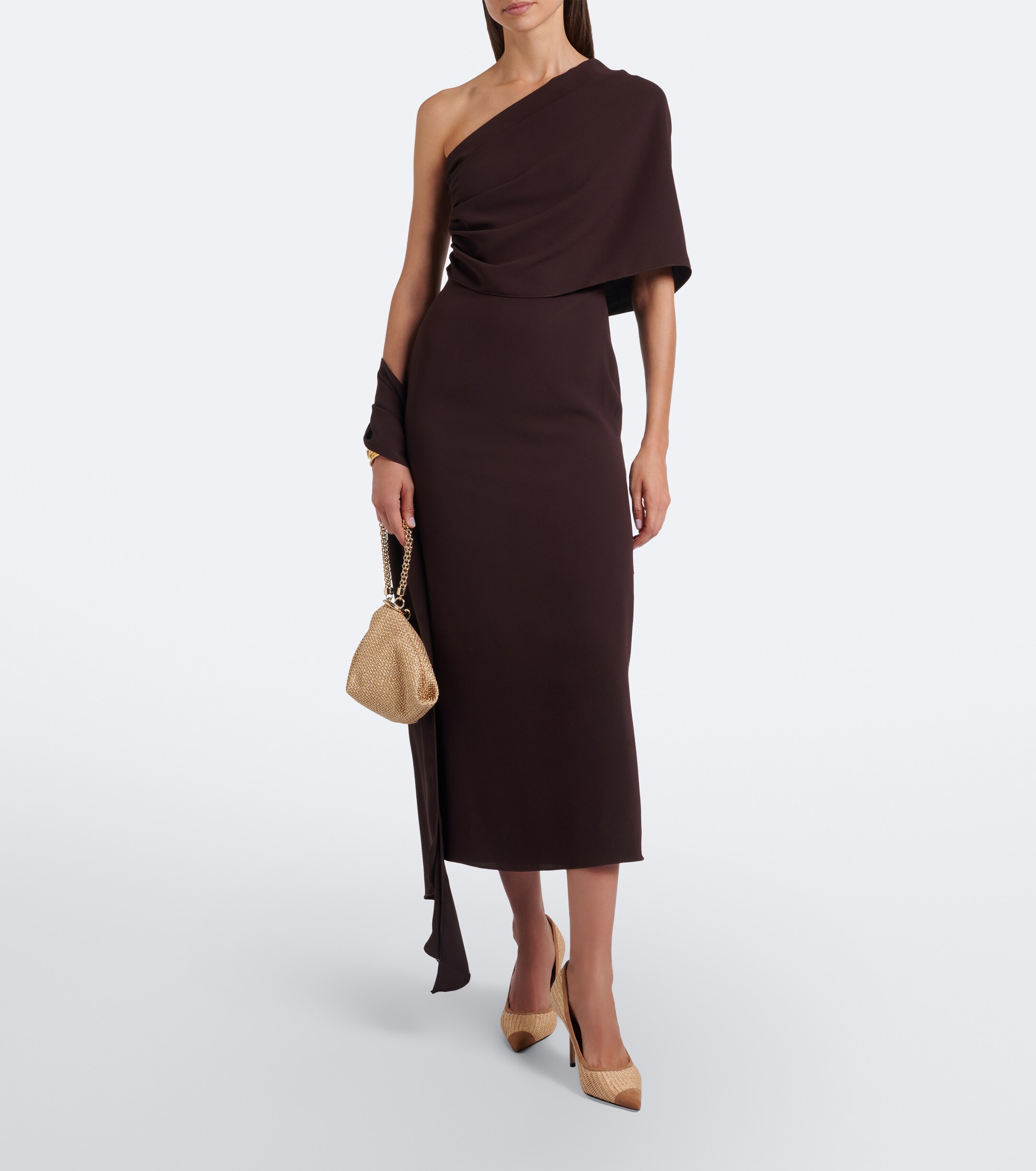 JIMMY CHOO Jimmy Choo Love suede-trimmed raffia pumps