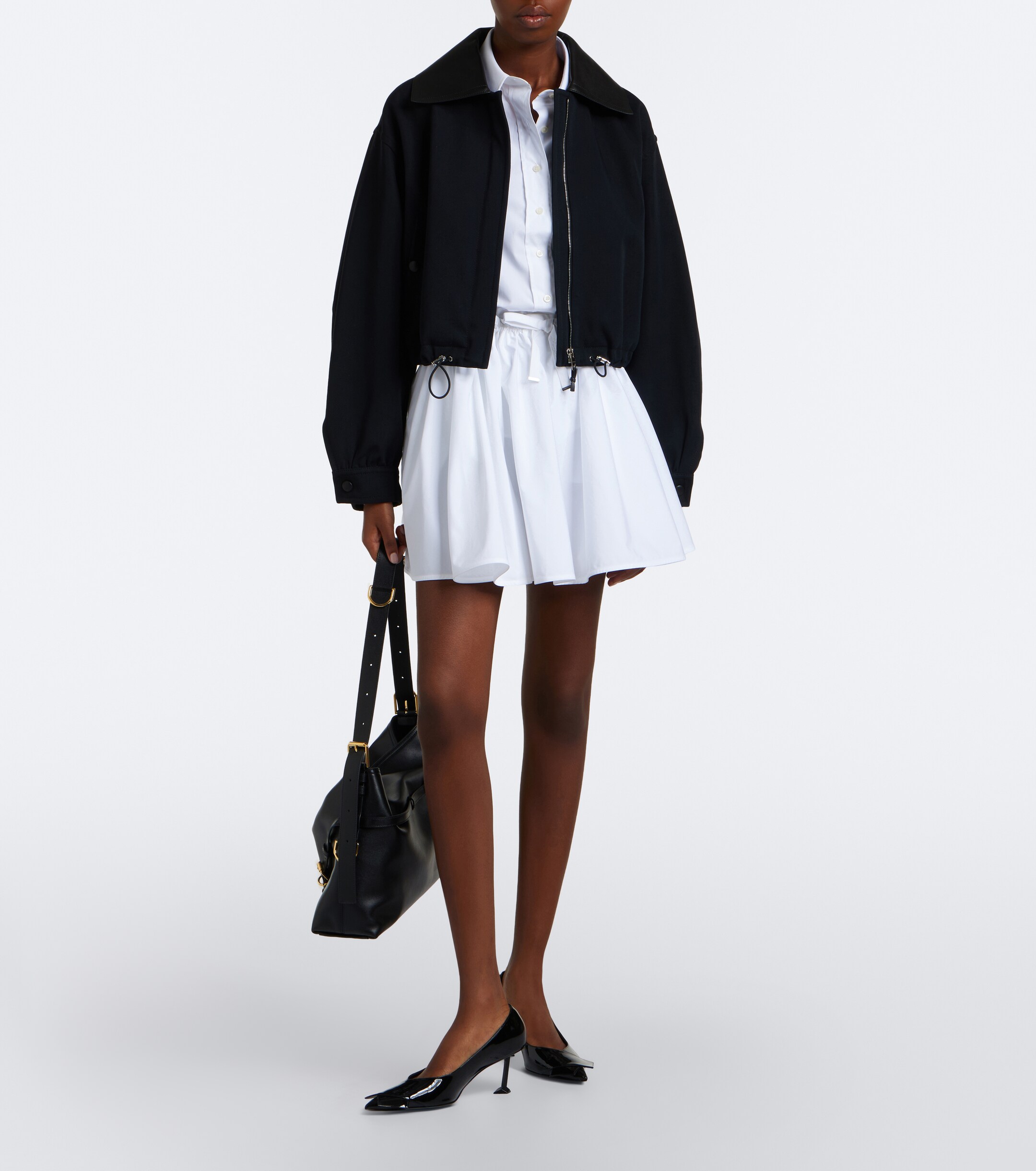Givenchy Givenchy Pleated cotton poplin miniskirt
