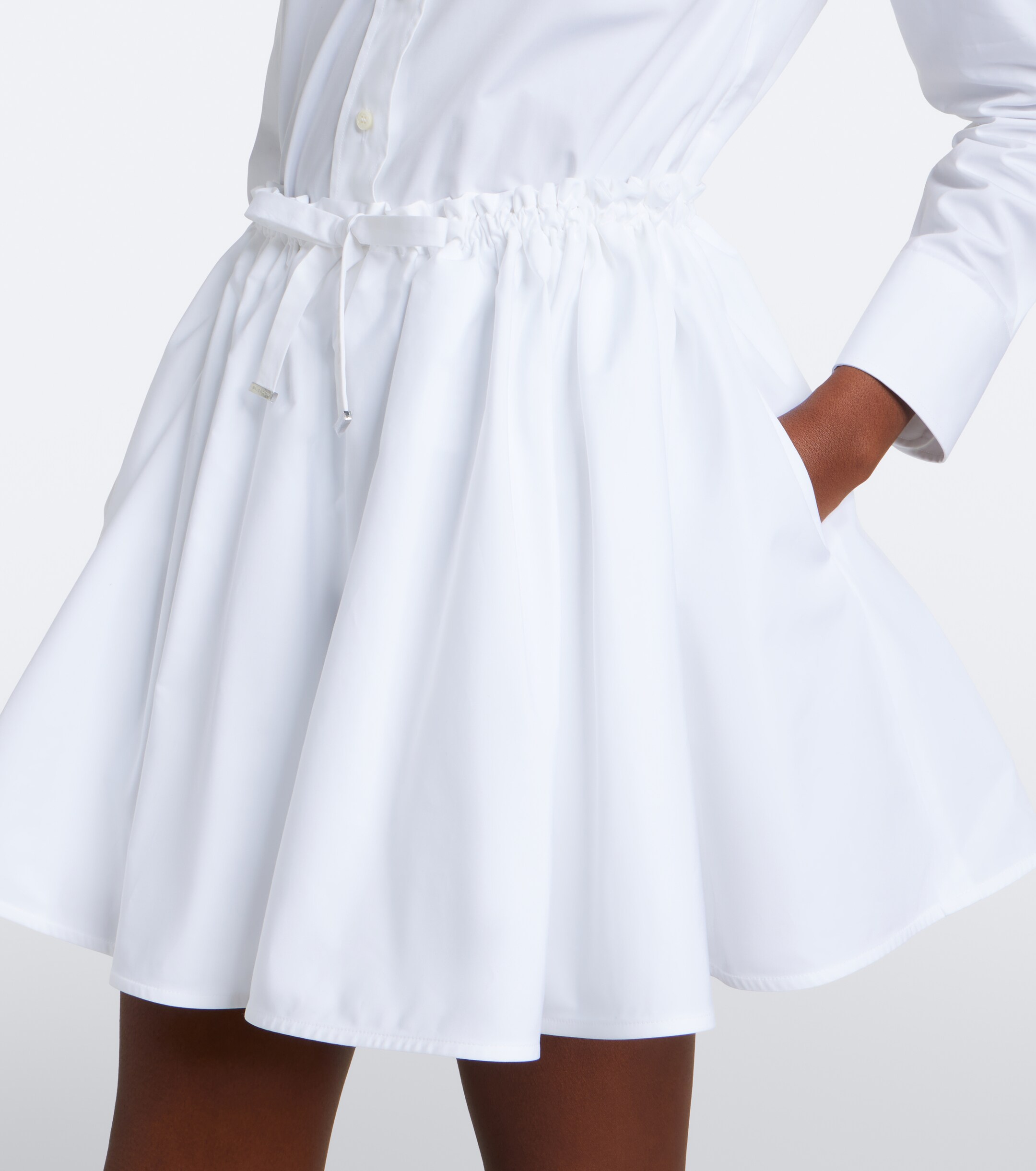 Givenchy Givenchy Pleated cotton poplin miniskirt