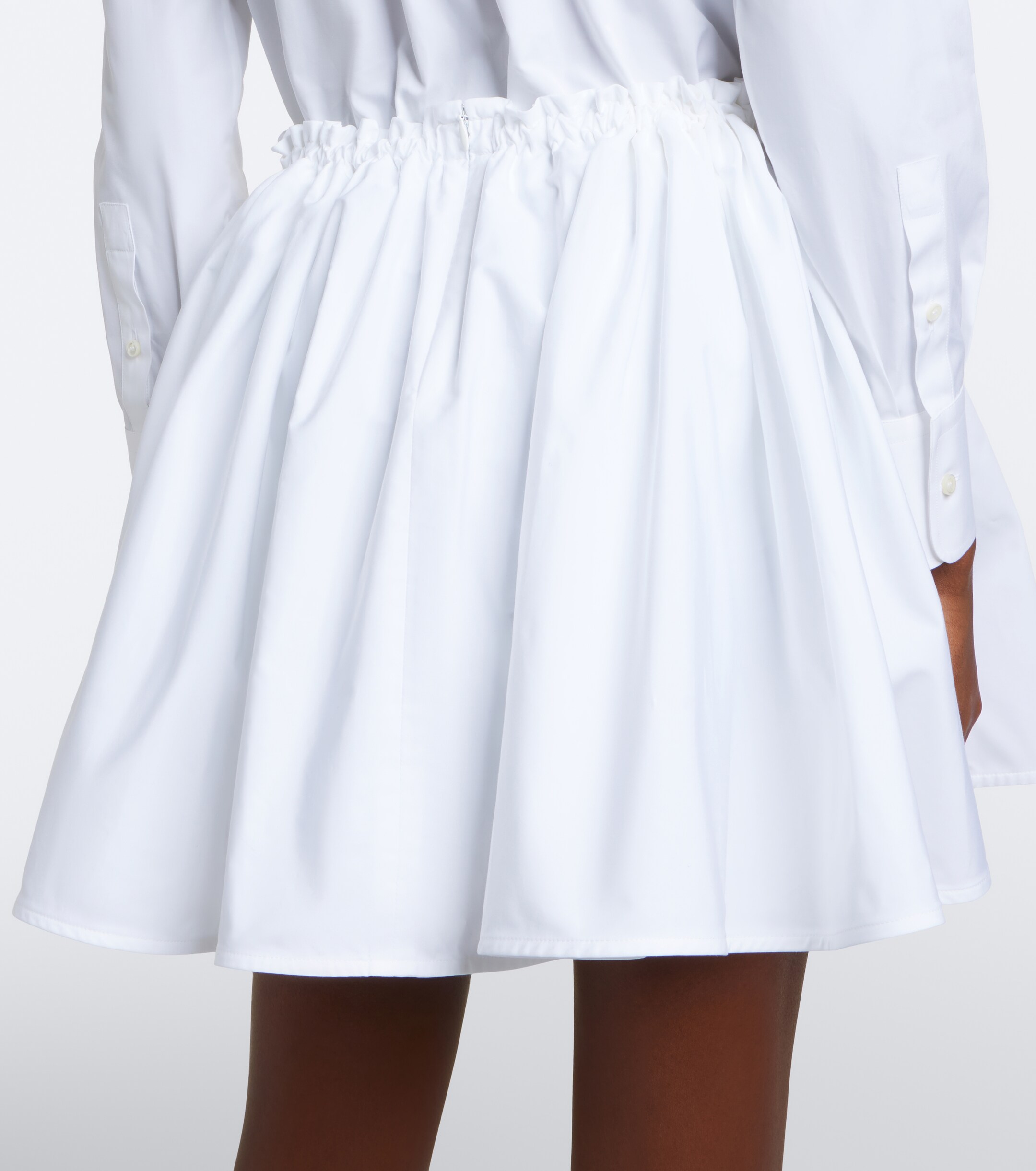 Givenchy Givenchy Pleated cotton poplin miniskirt