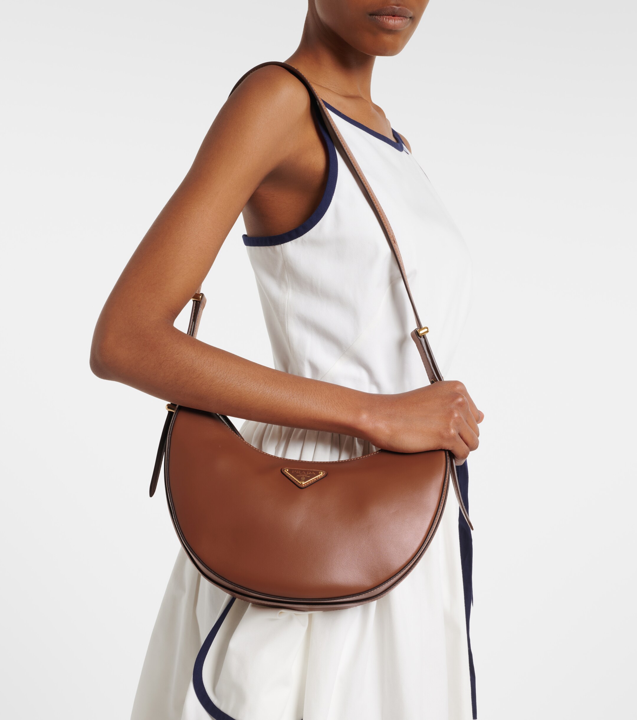 Prada Prada Arqué Small leather shoulder bag