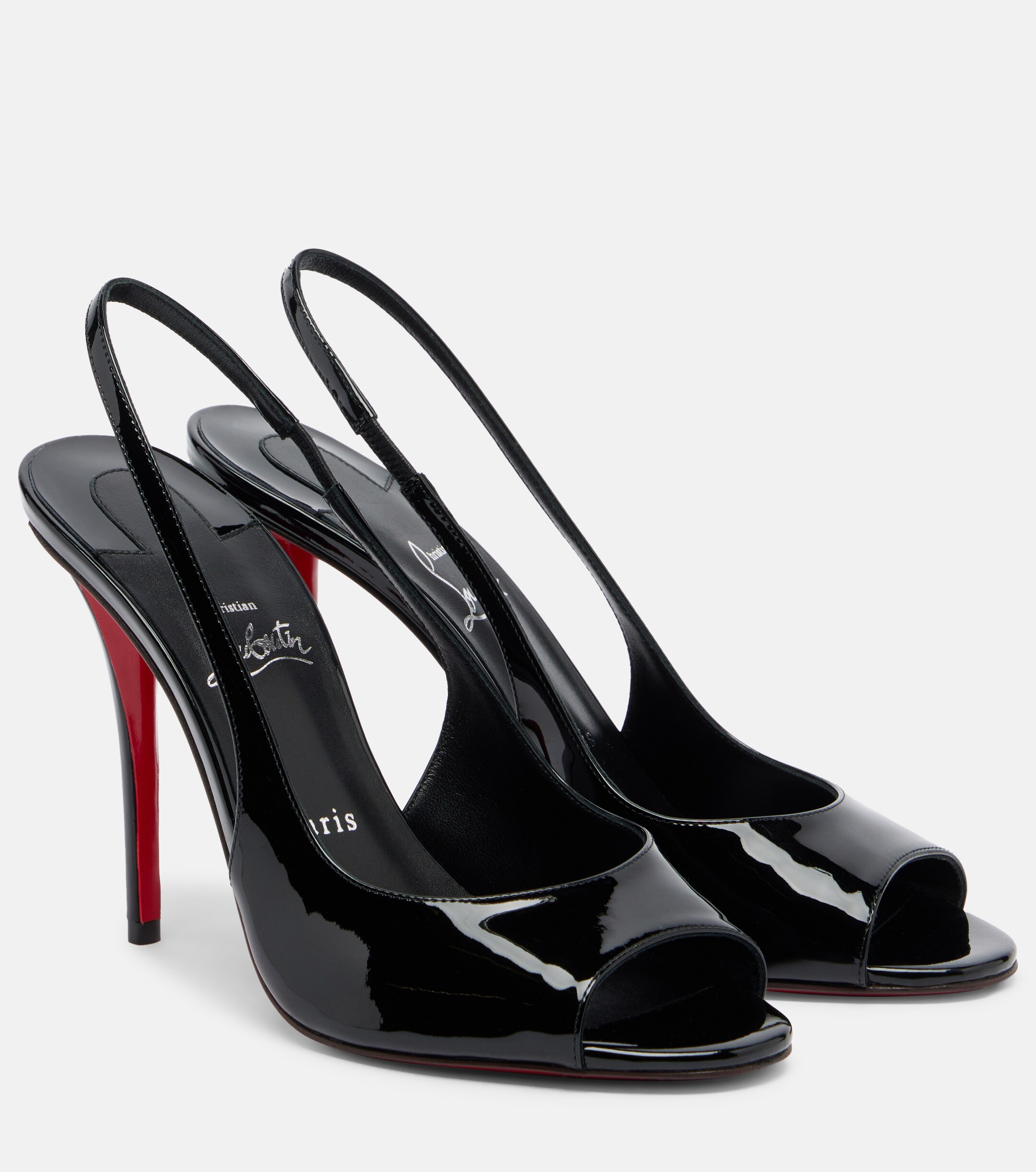 CHRISTIAN LOUBOUTIN Christian Louboutin Miss Z patent leather slingback sandals