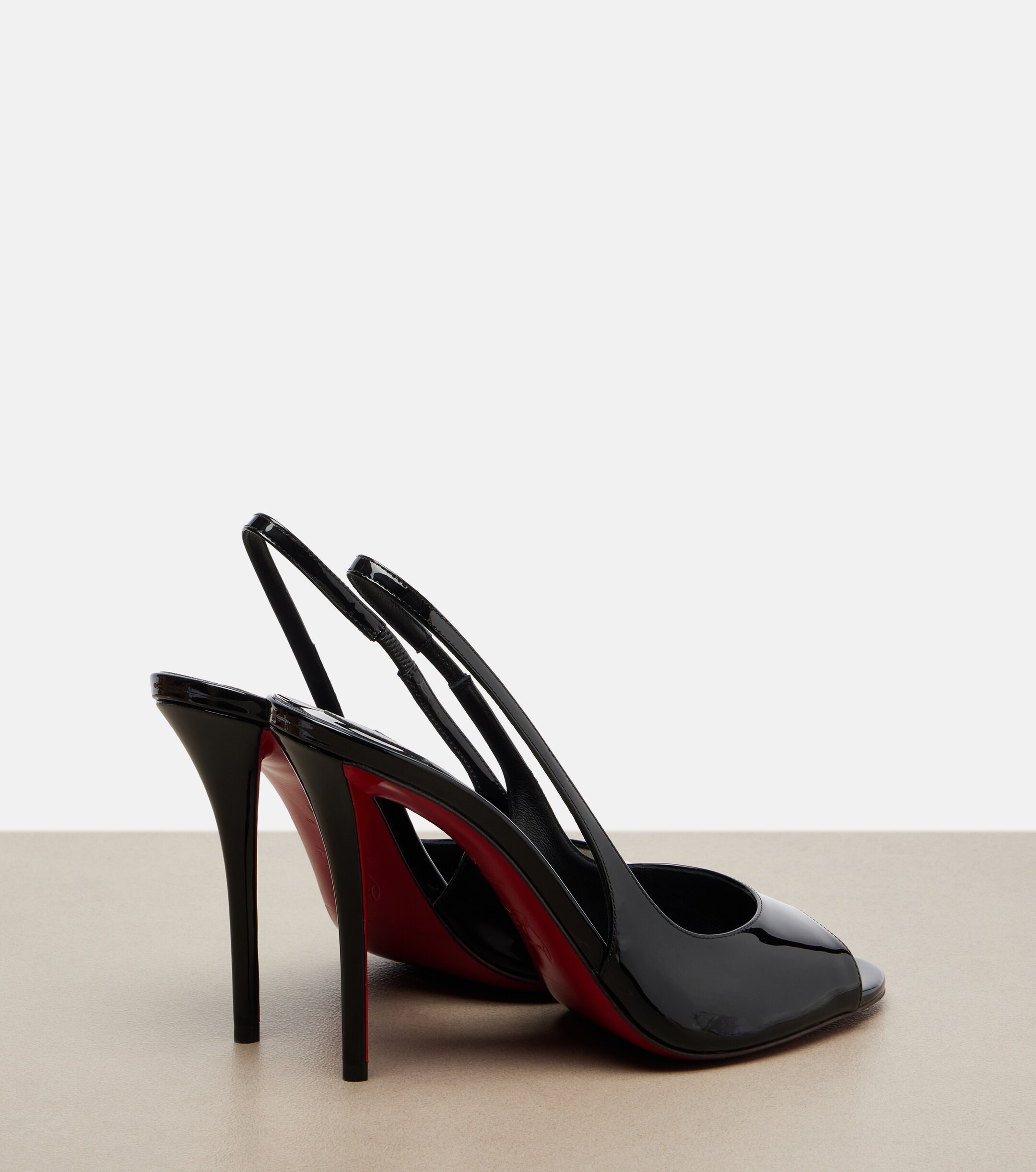 CHRISTIAN LOUBOUTIN Christian Louboutin Miss Z patent leather slingback sandals