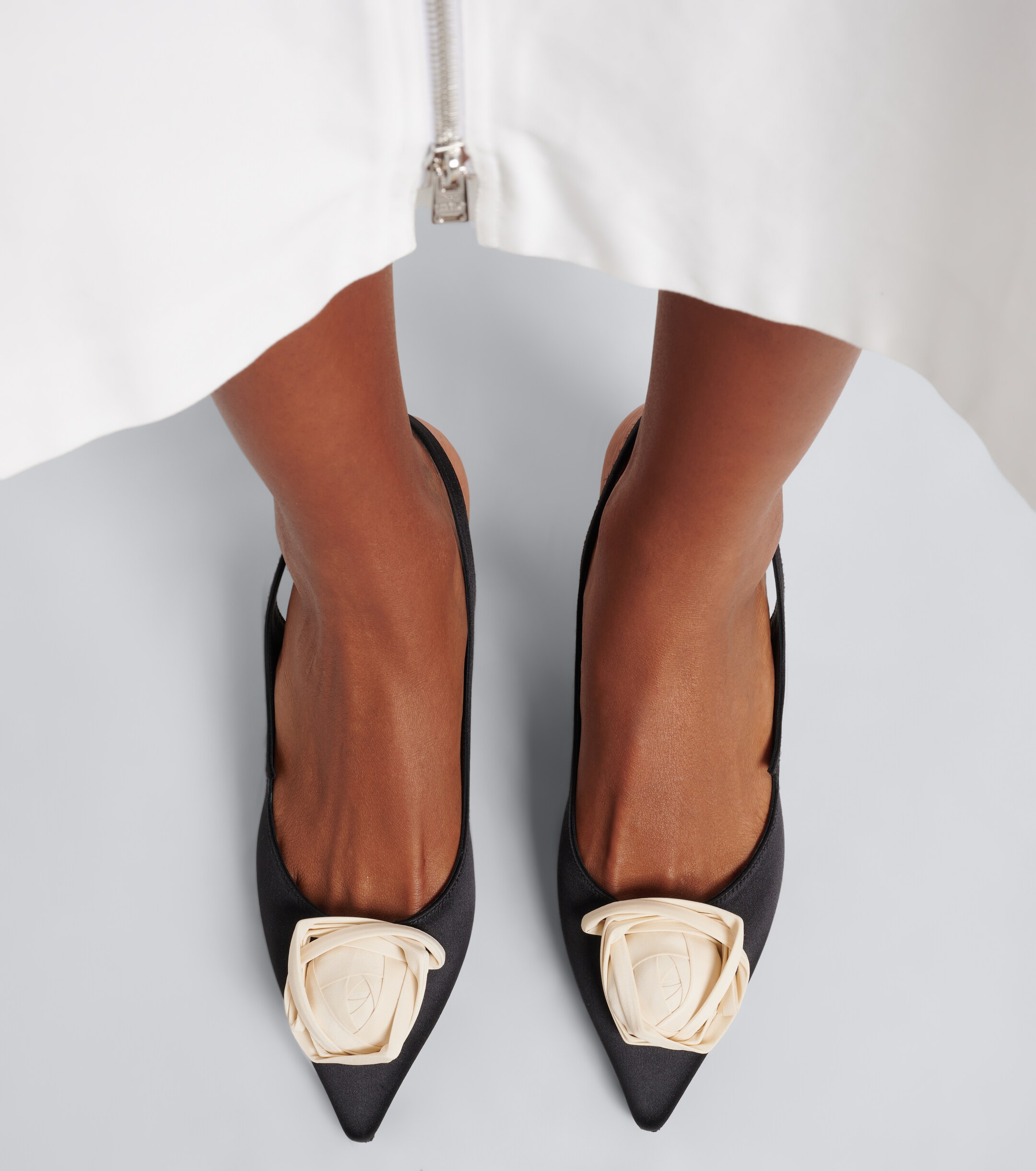 ROGER VIVIER Roger Vivier Rose Vivier satin slingback pumps