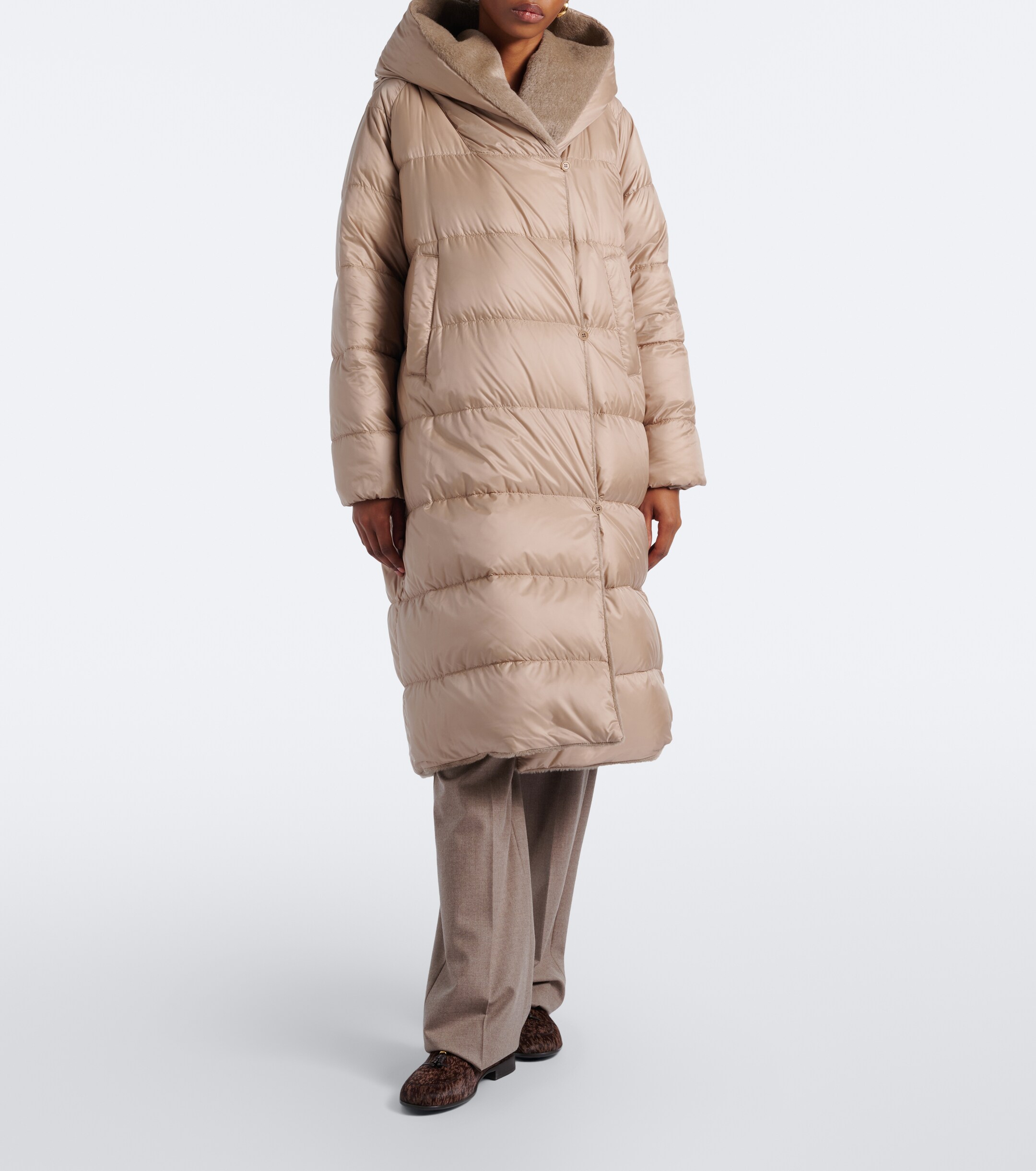 Max Mara Max Mara The Cube reversible alpaca and wool down coat