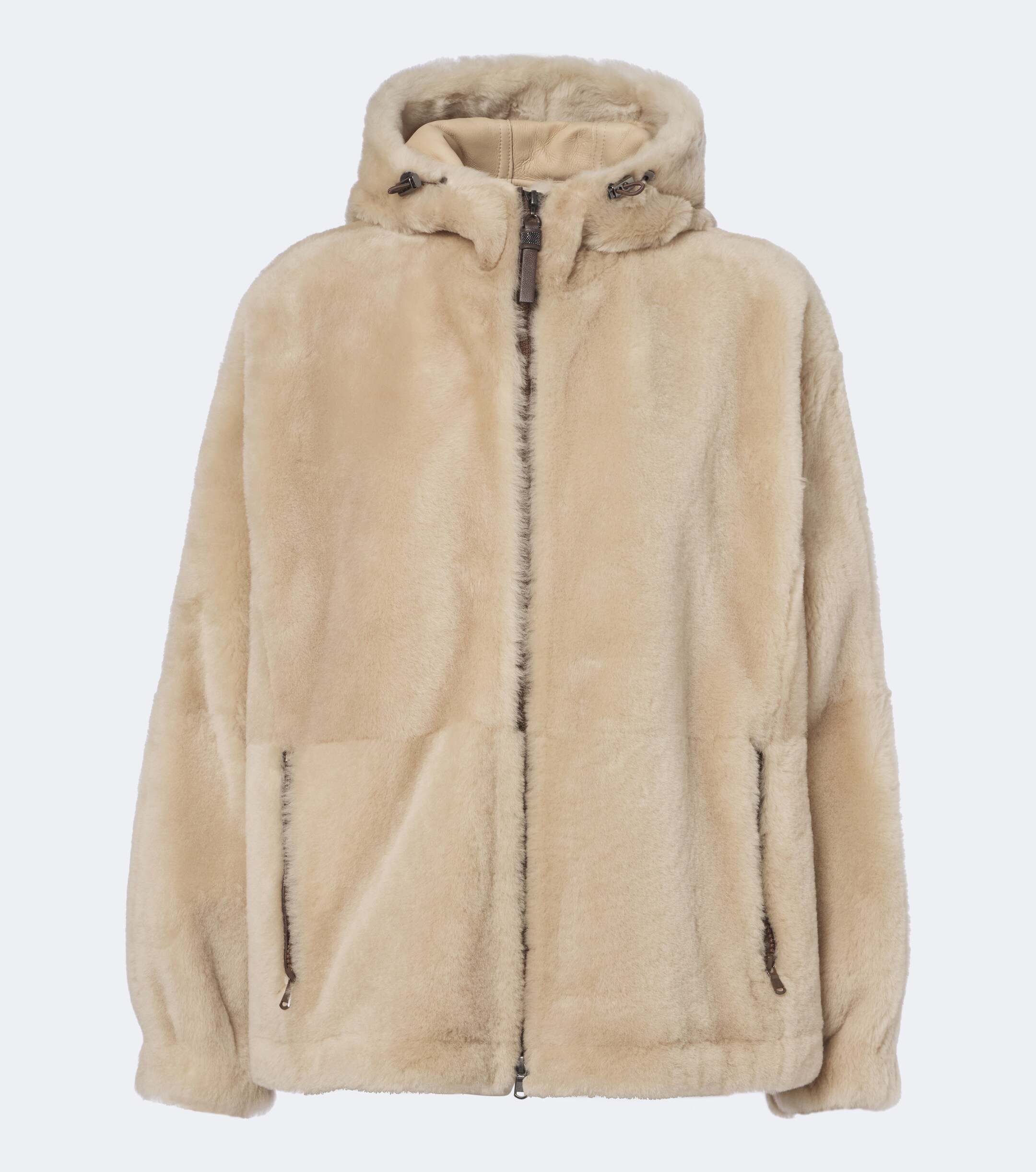 Brunello Cucinelli Brunello Cucinelli Monili hooded shearling jacket