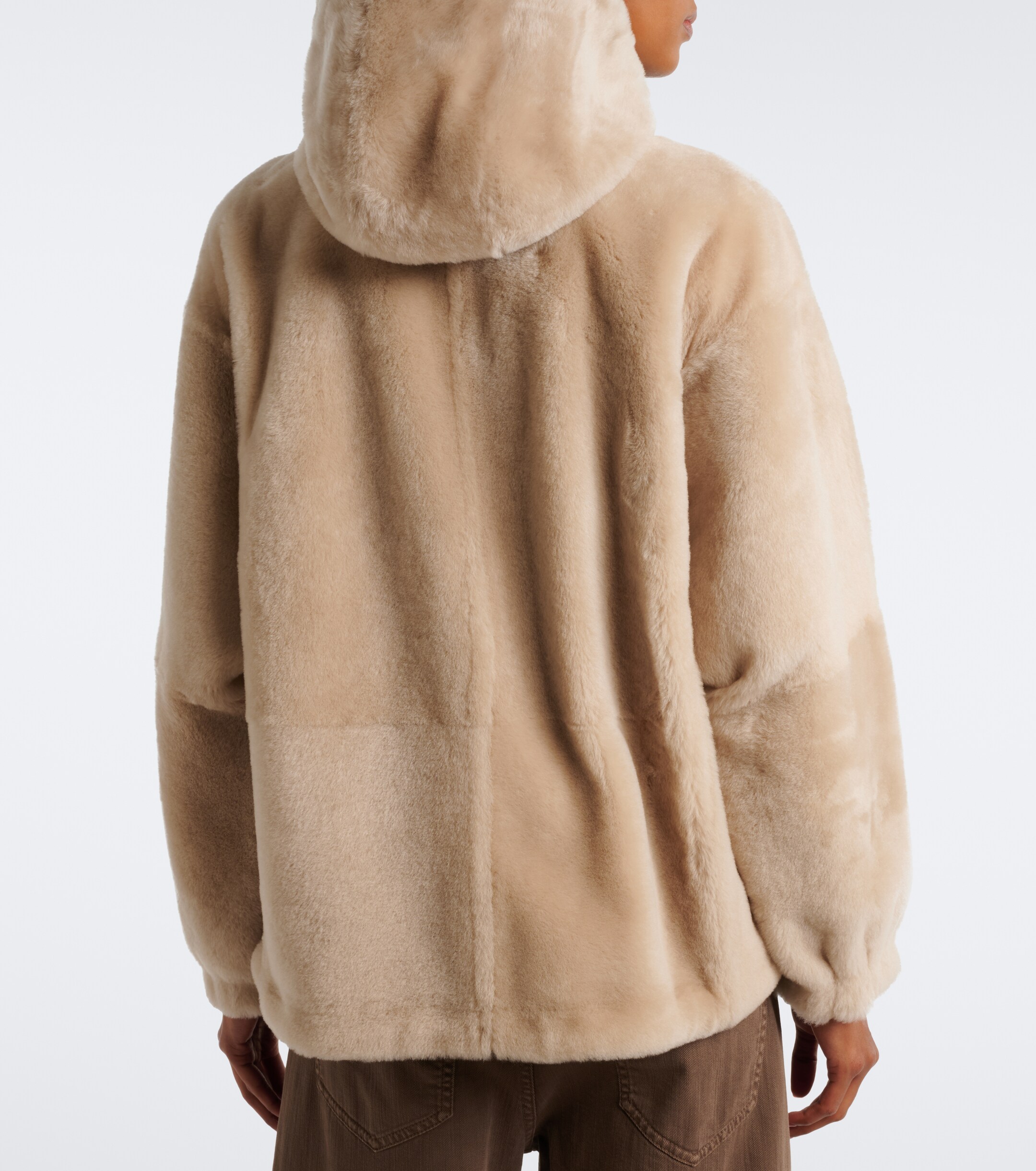 Brunello Cucinelli Brunello Cucinelli Monili hooded shearling jacket
