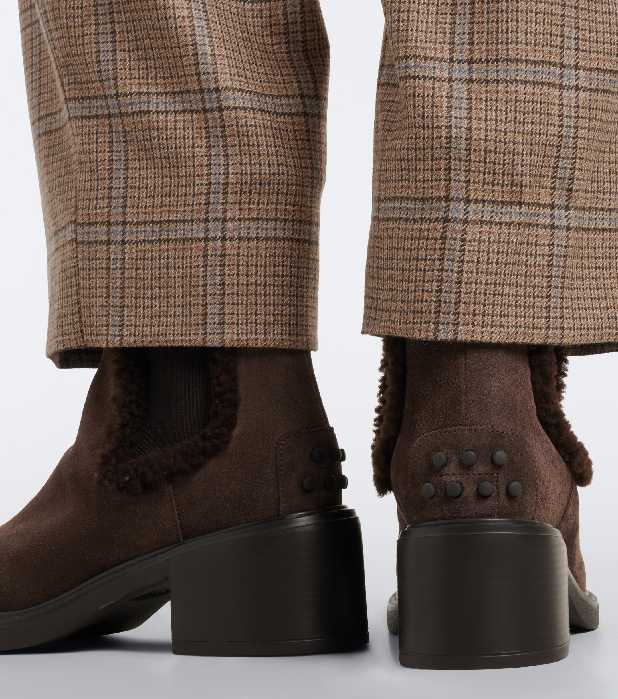 Tod's Tod's Shearling-lined suede ankle boots