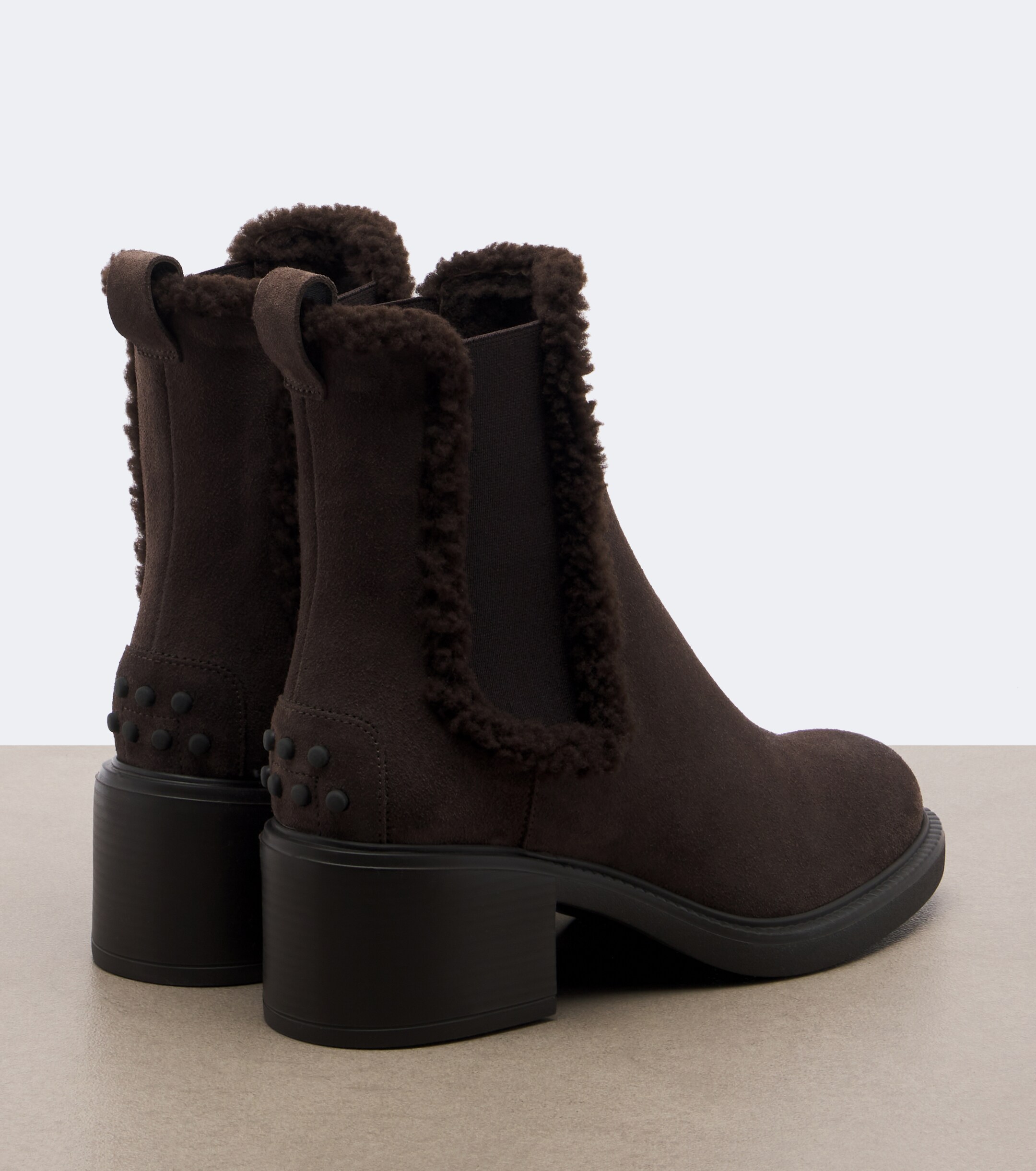 Tod's Tod's Shearling-lined suede ankle boots